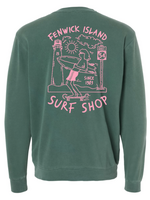 "SKATE SURF" CREW LIGHT GREEN
