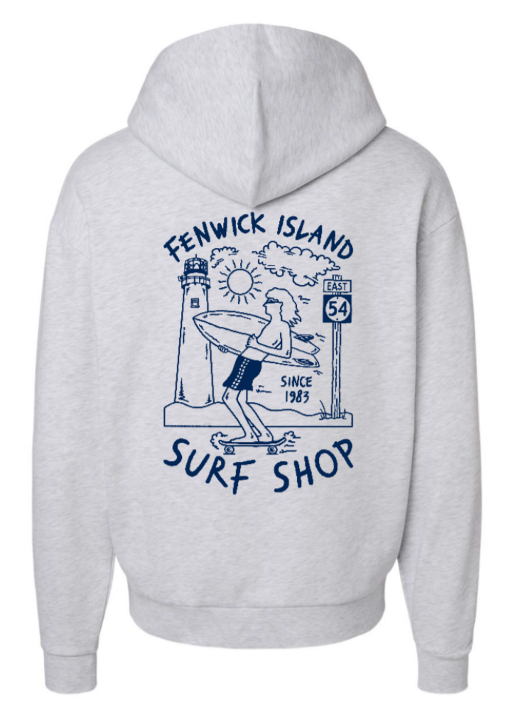 "SKATE SURF" AVENUE HOOD ASH/NAVY