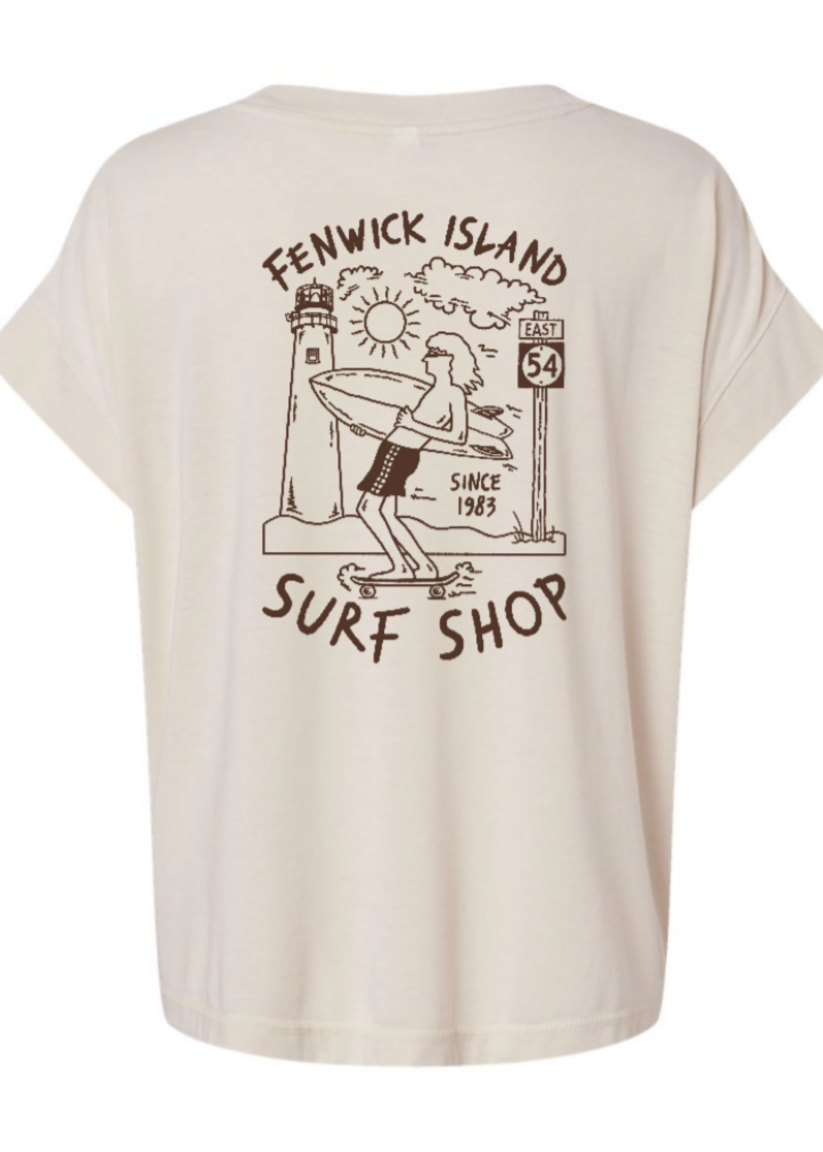 "SKATE SURF" VINTAGE TEE WASHED NATURAL