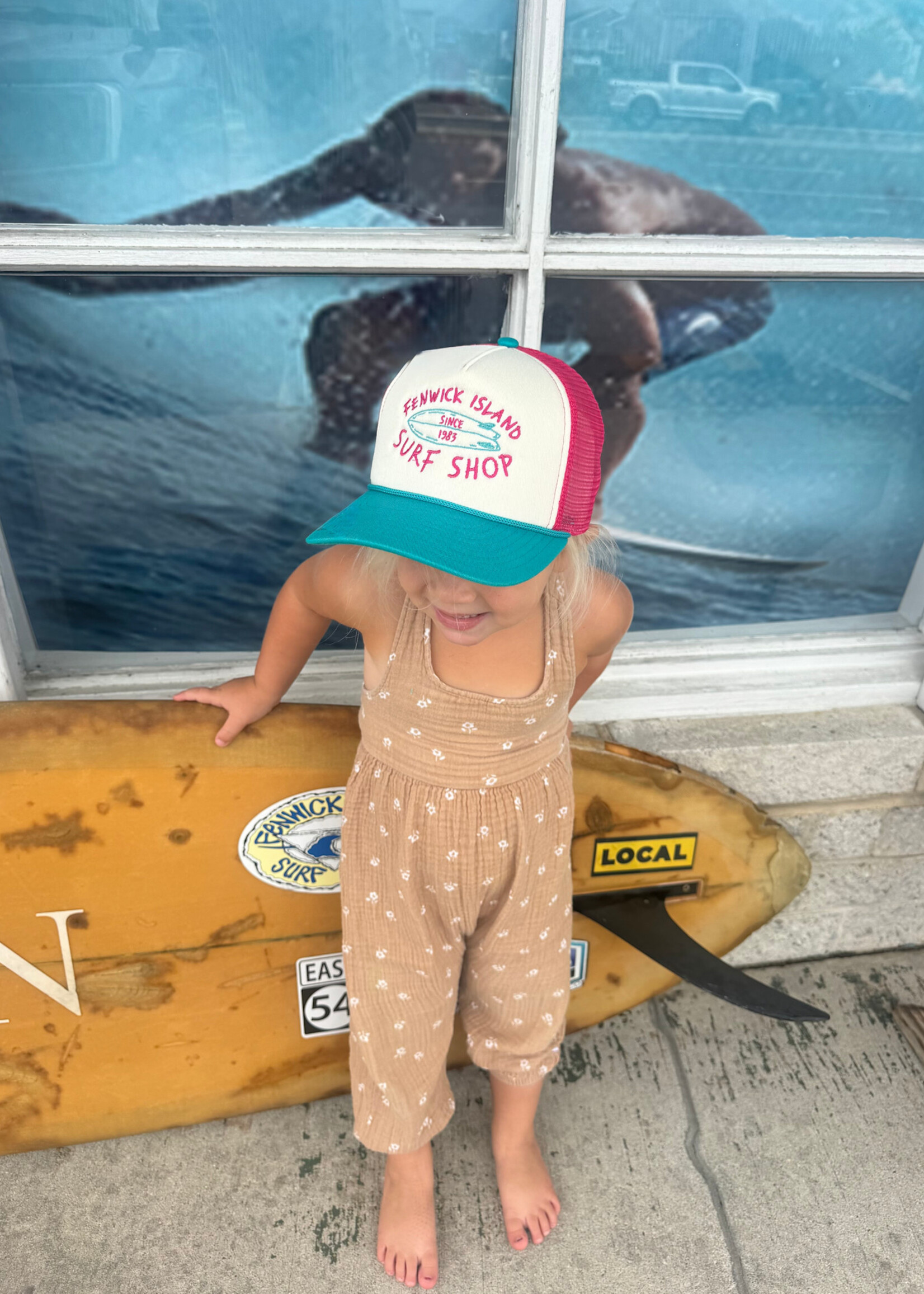 LITTLE KID F.I. HIGH CROWN FOAM TEAL/FUSCHA