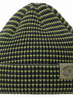 WAFFLE KNIT BEANIE BLACK/OLIVE