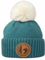 FAUX MINK POM BEANIE MINERAL BLUE