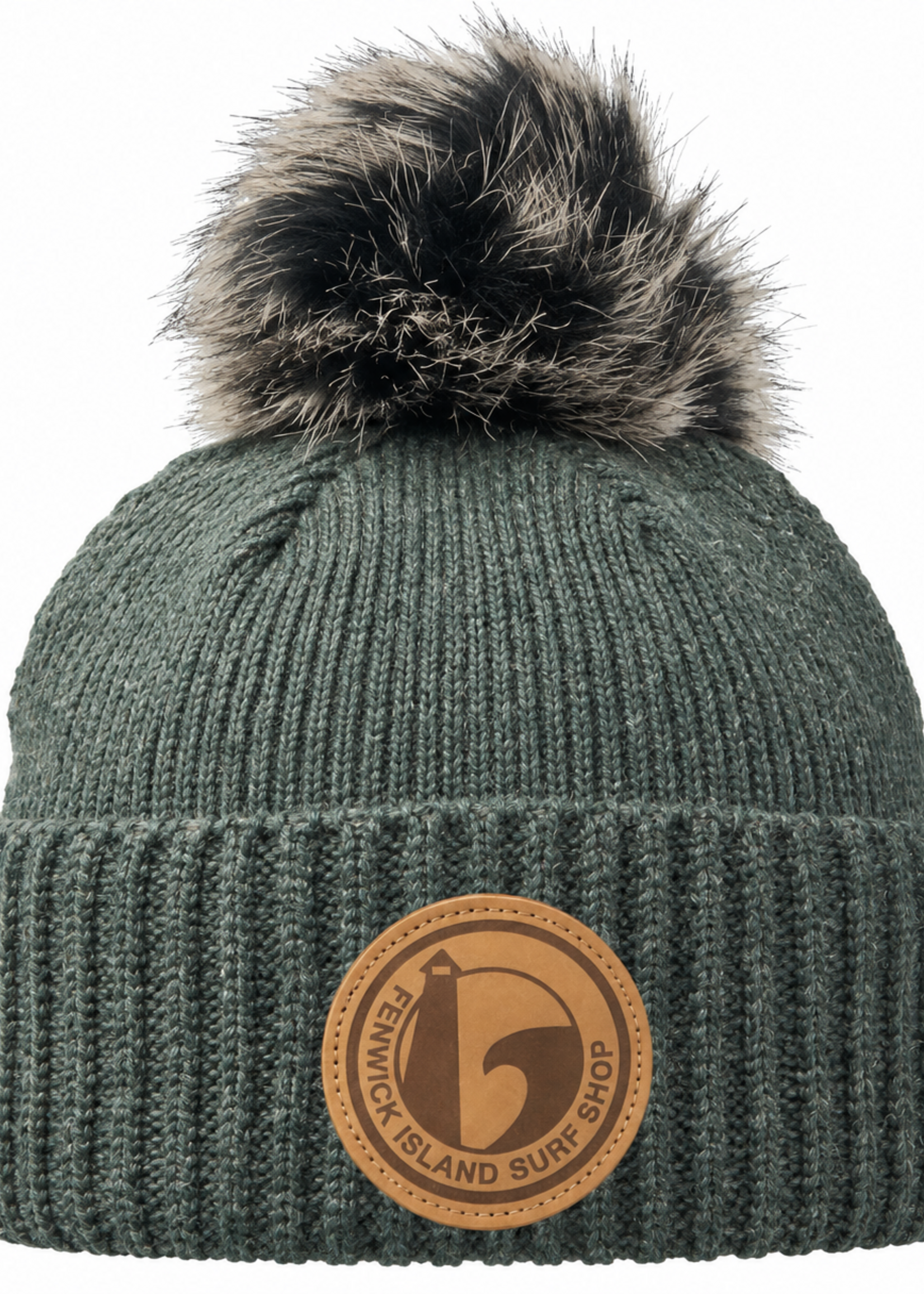 FAUX MINK POM BEANIE BLACK/BLACK POM
