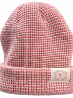 WAFFLE KNIT BEANIE PINK