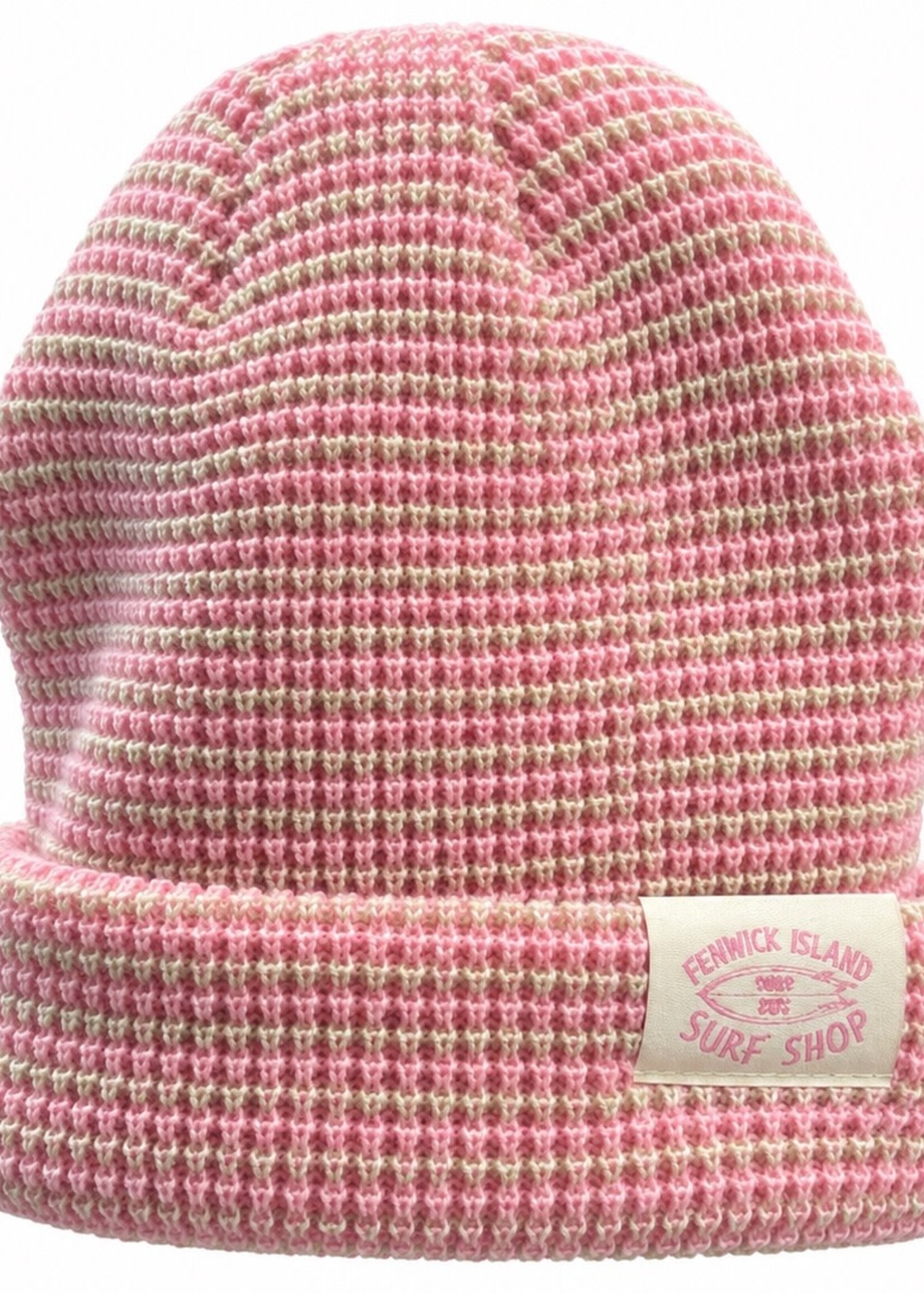 WAFFLE KNIT BEANIE PINK