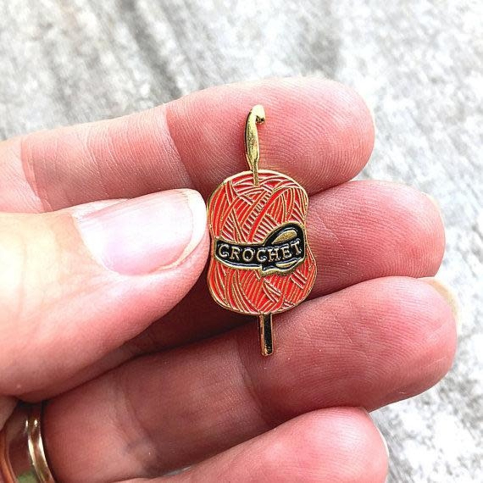 Firefly Notes Crochet Enamel Pin