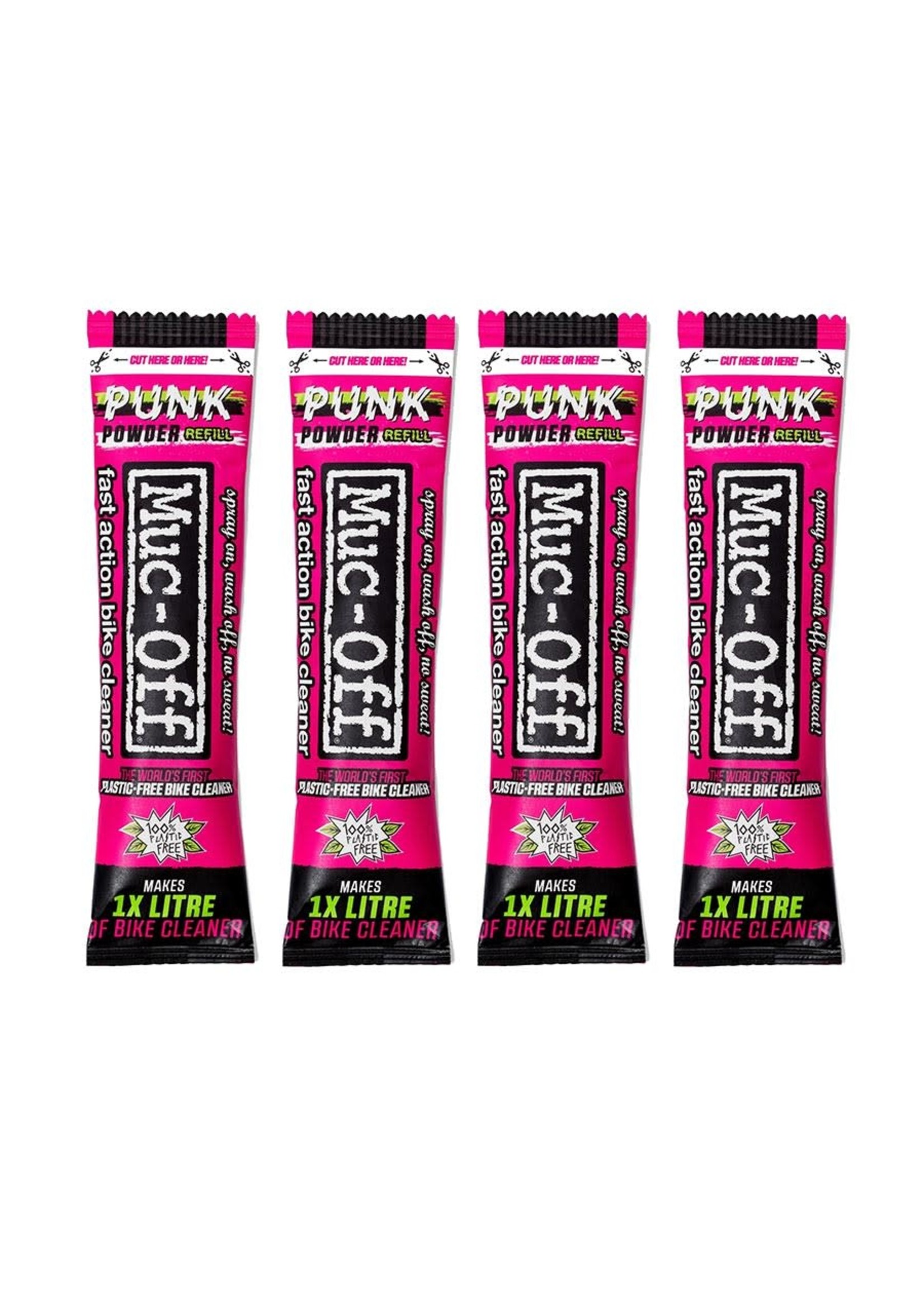 Muc-Off Emballage de 4 Sachets de Dégraissant en Poudre Muc-Off Punk Powder Refills