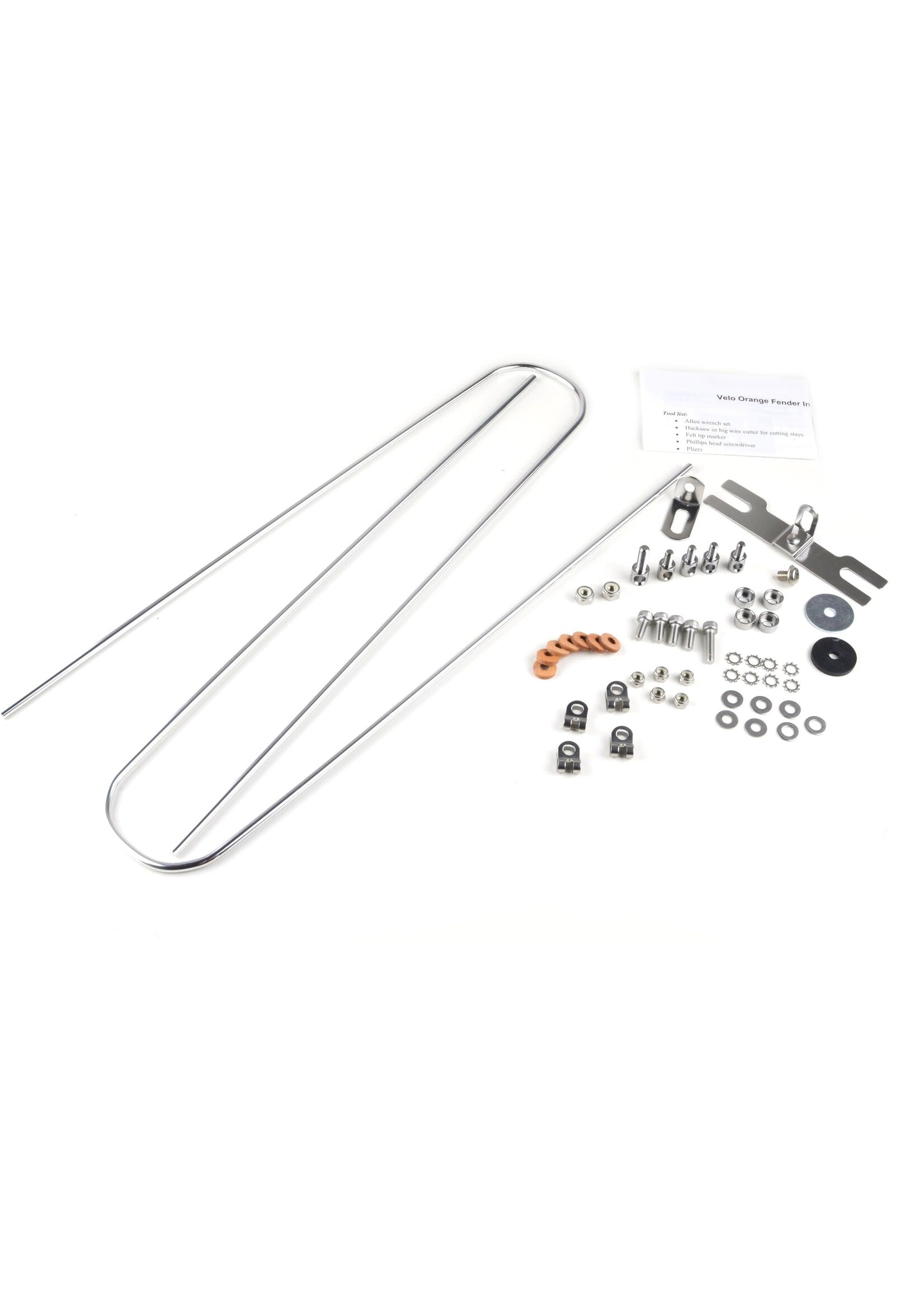 Velo Orange Ensemble de Garde-Boue Velo Orange Snakeskin, 650B X 50 mm, Argent