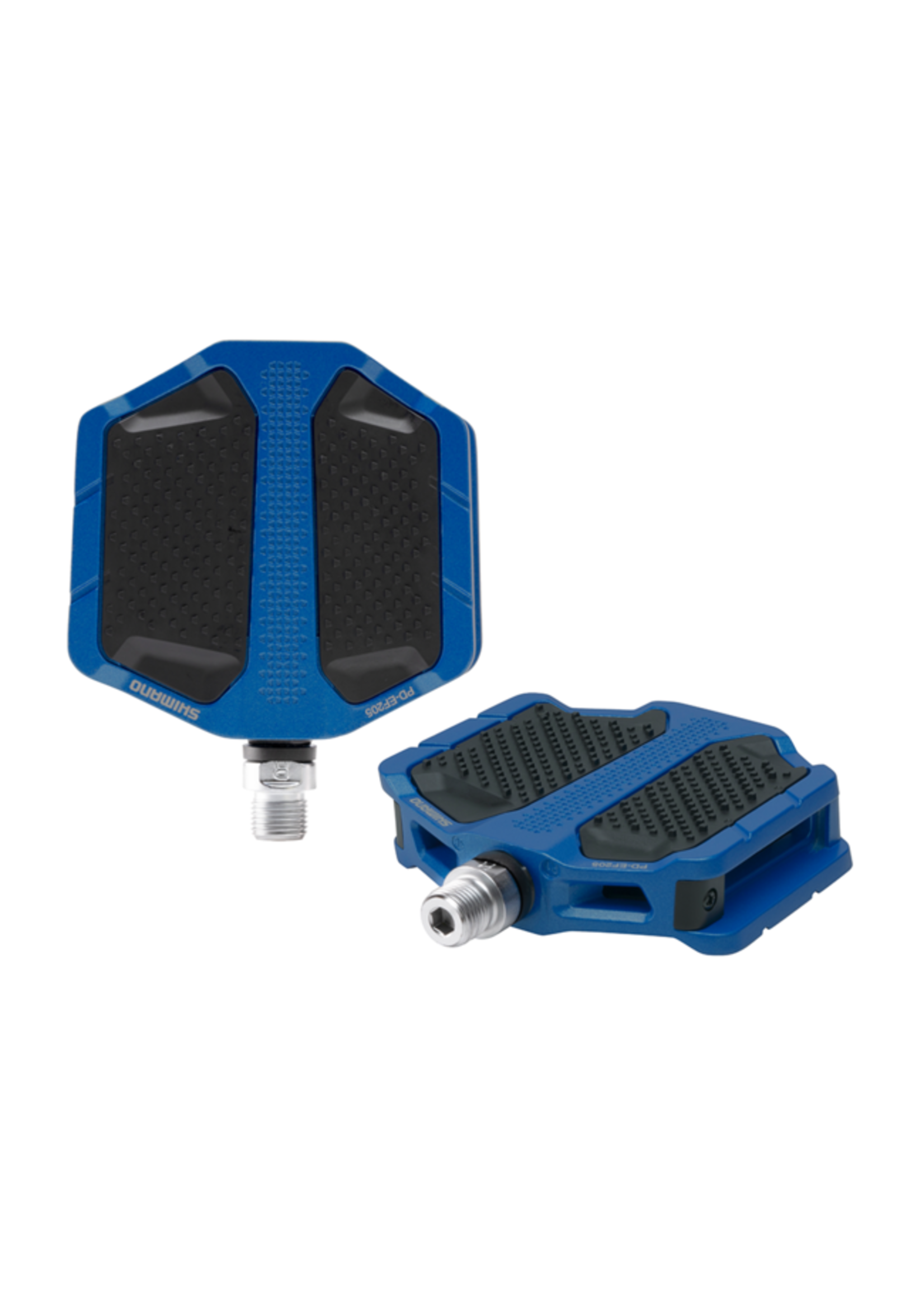 Shimano Pédales Plate-Forme Shimano PD-EF205, Bleues