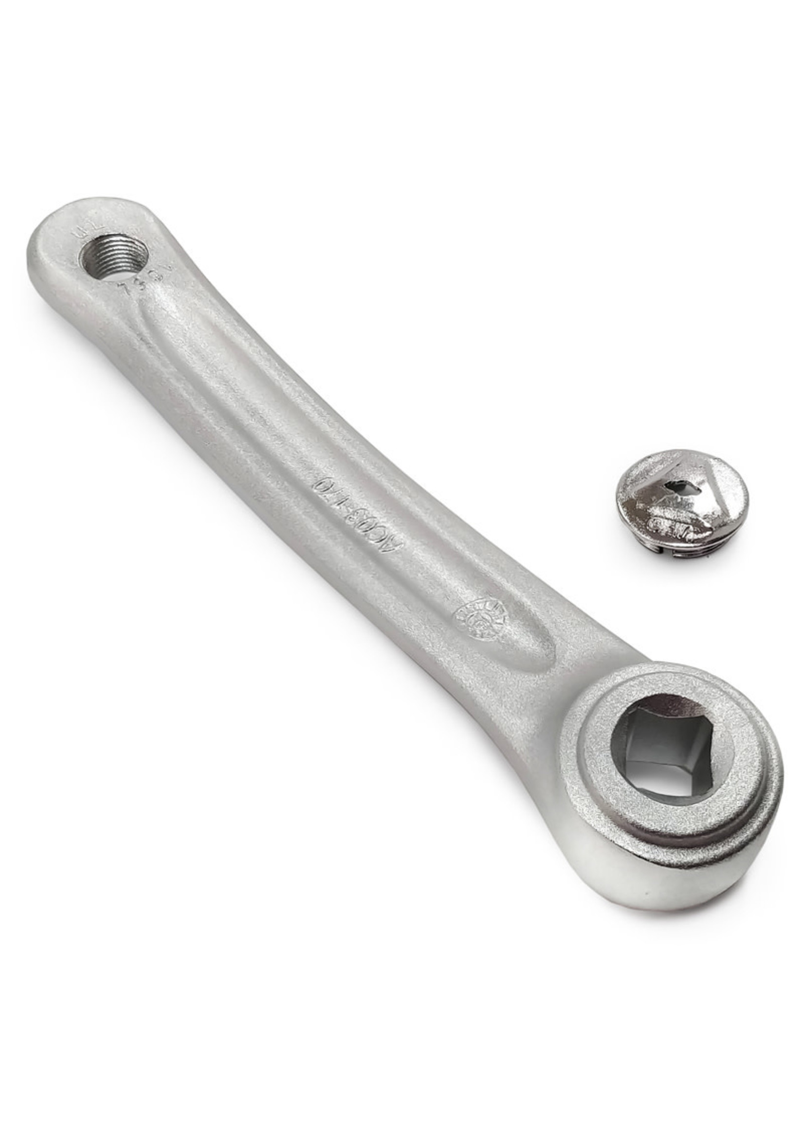 Manivelle Gauche en Alliage, Argent, 165mm, "diamant"