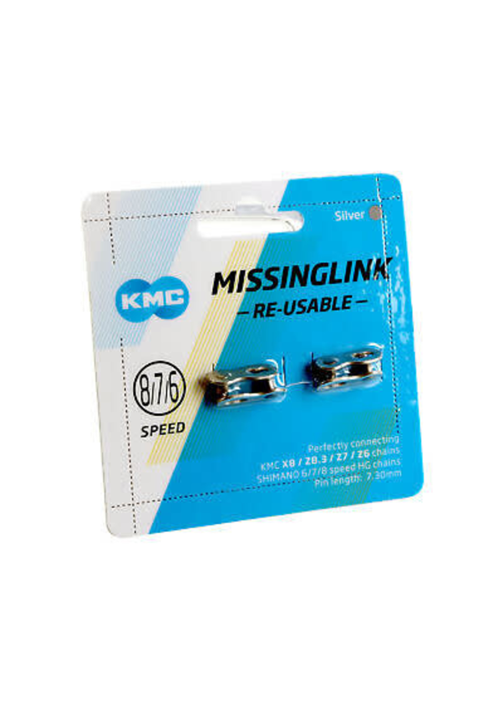 KMC Chains Paquet de 2 Missing Link KMC pour 6/7/8 Vitesses, 7,3 mm