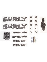 Surly Surly Bridge Club Frame Decal Set - Gris metallic