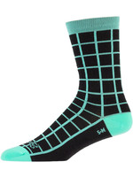 All-City Cycles Chaussettes, All-City Club Tropic - 6", Black, Goldenrod, Teal, Small/Medium