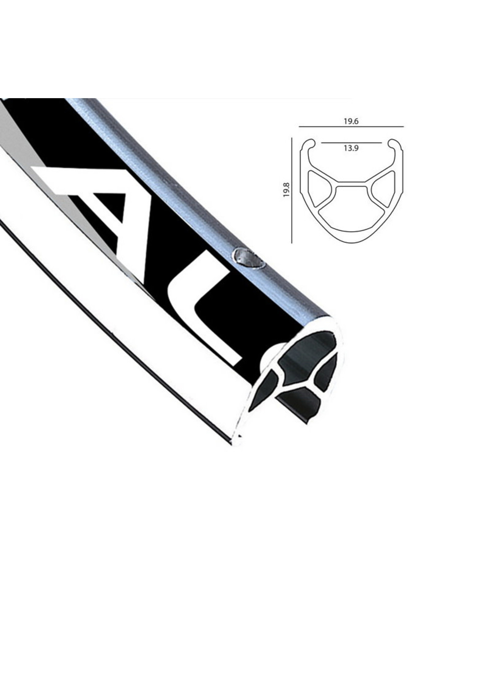 Alexrims Roue Arrière 700C, Jante  Alexrims R-450 Noire, Moyeu Joytech Flipflop, Rayons DT Champion