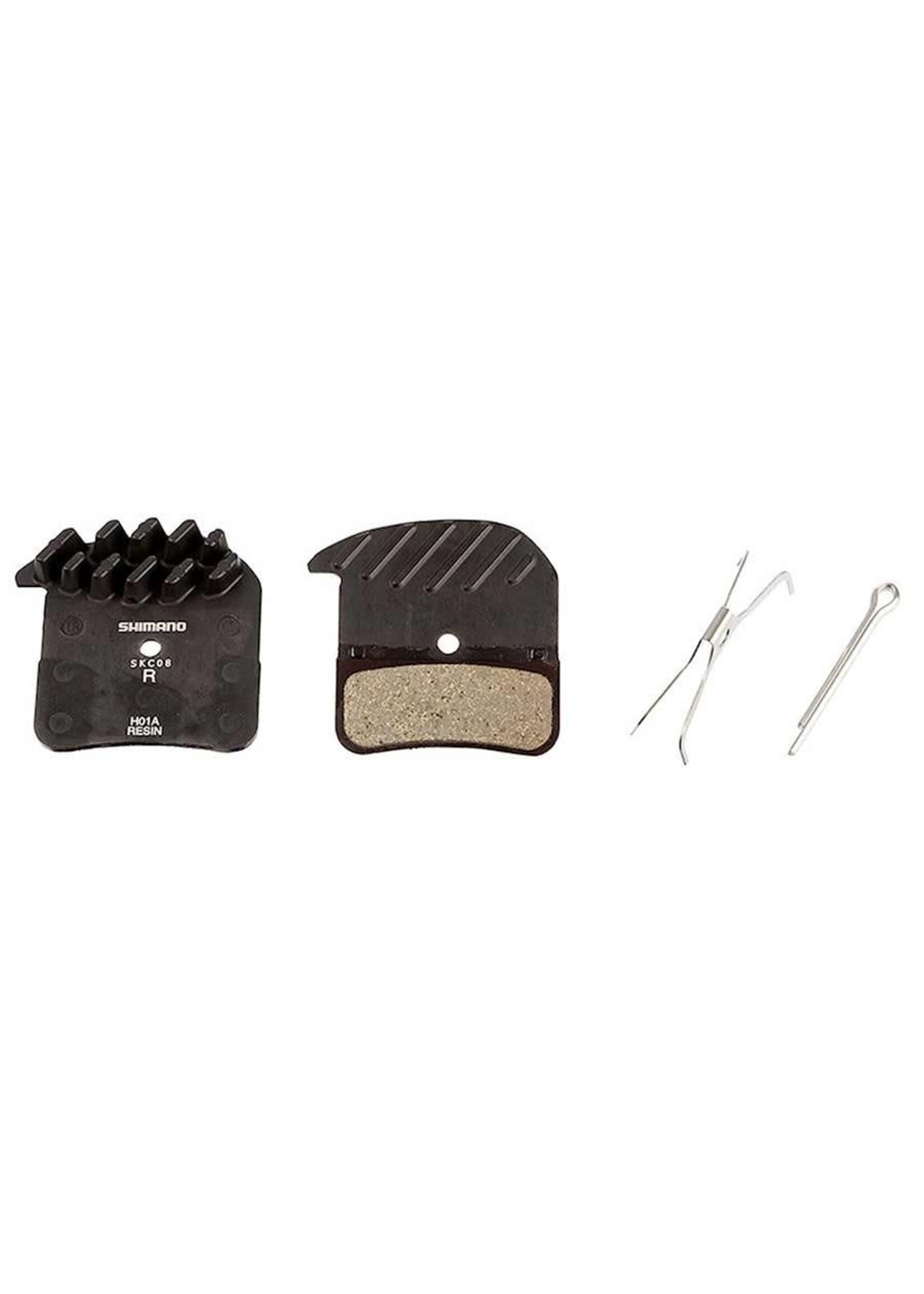Shimano Plaquettes de frein à disque Shimano, Y8VT98020, H03C, BRM820, Avec ailettes, Metalliques, Paire, type H