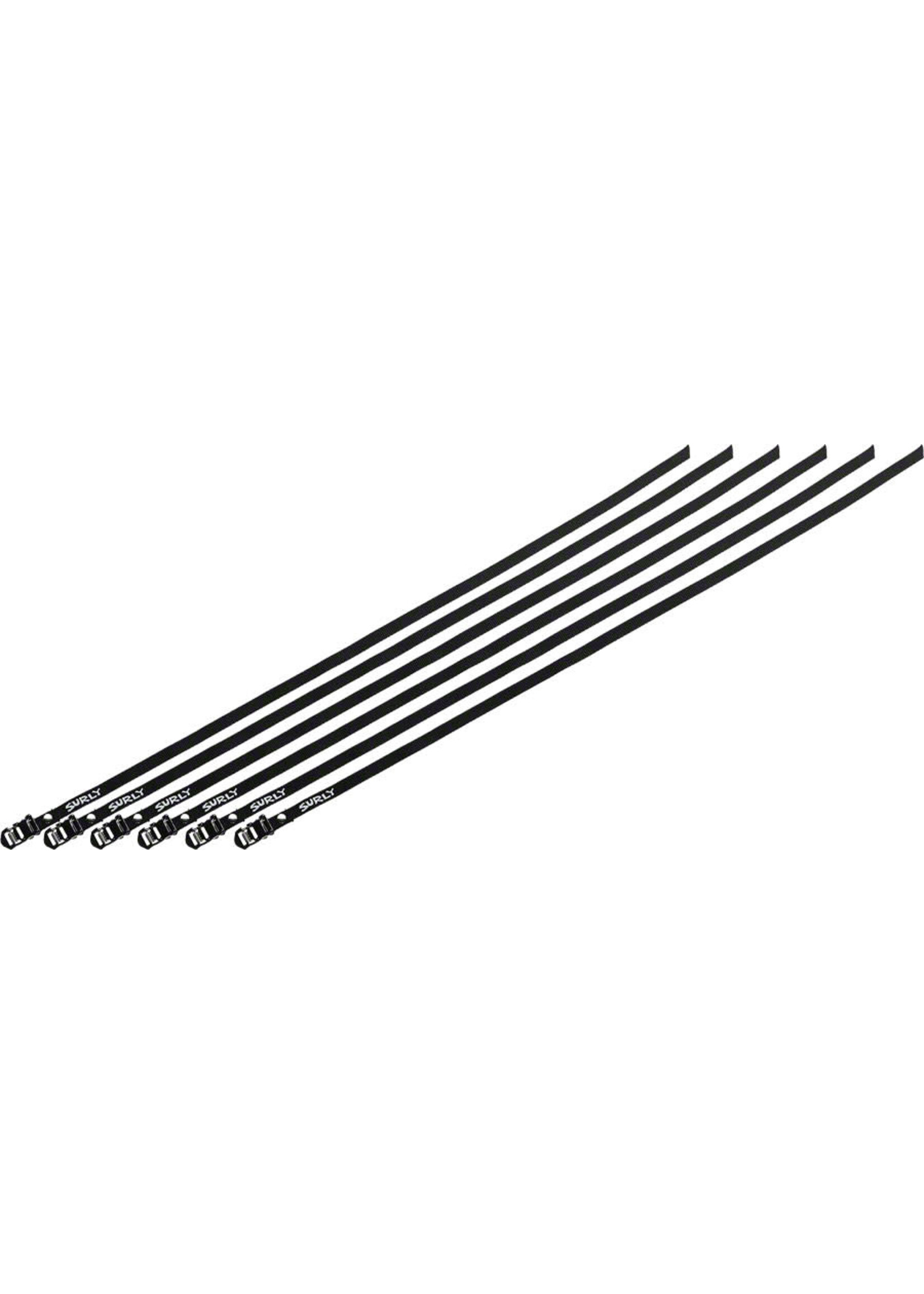 Surly Paquet de 6 Courroies Surly Junk Strap 120cm avec Boucle en Inox