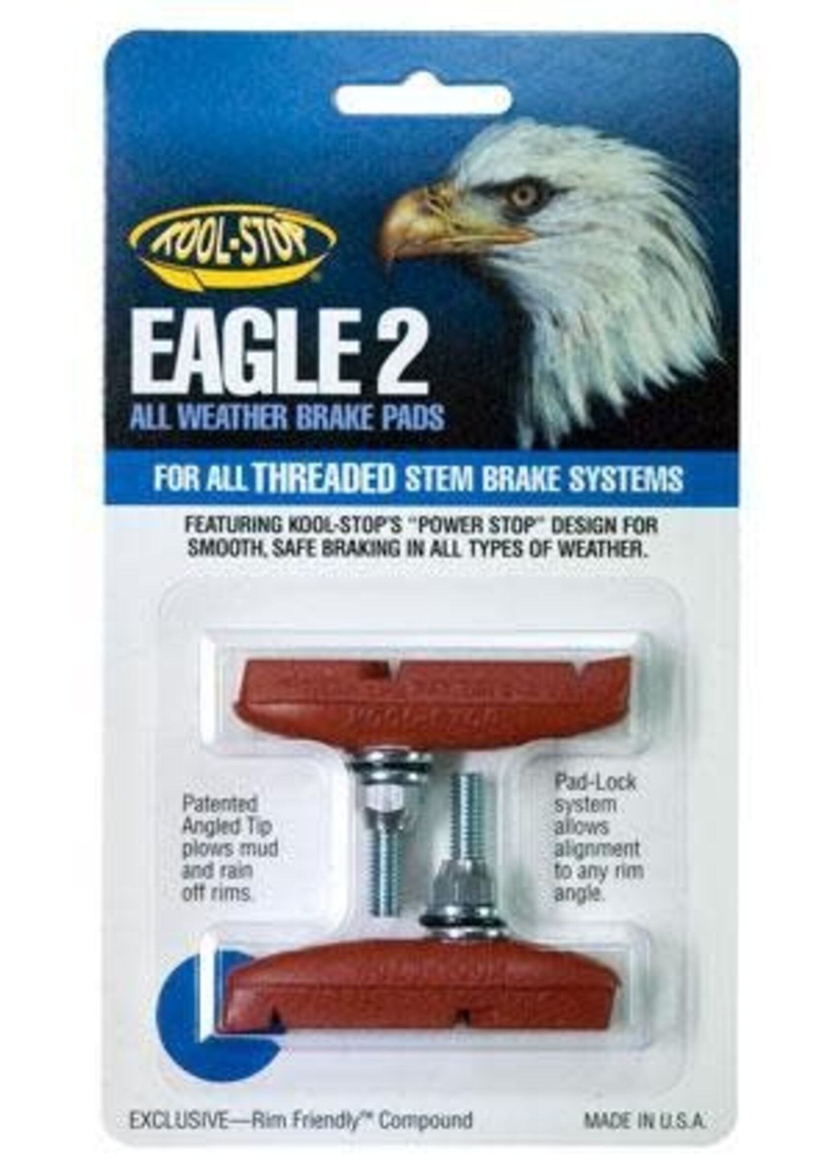 Kool-Stop Patins de Freins Kool Stop Eagle 2 Fileté, Saumon