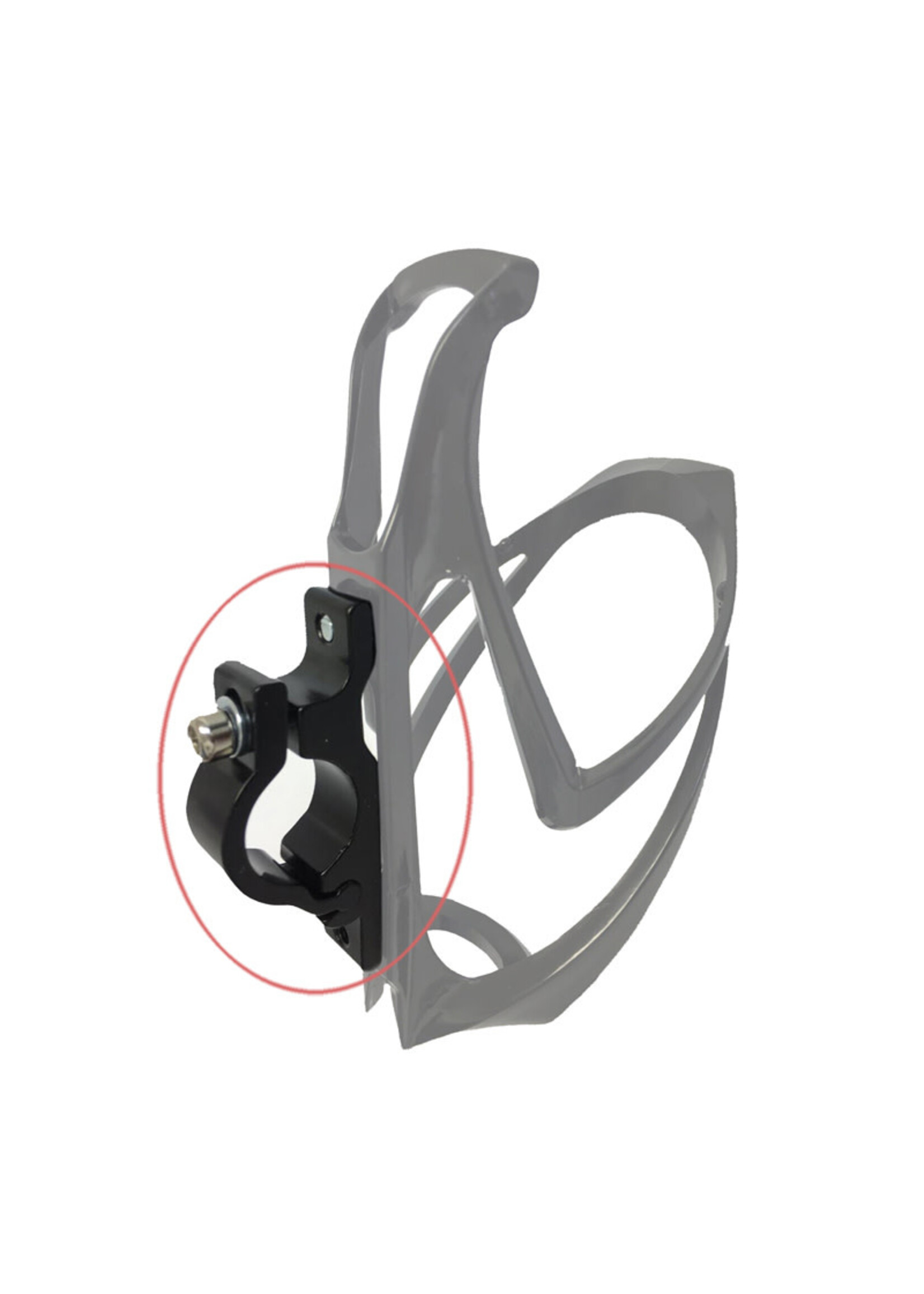 Damco COLLET POUR PORTE-BIDON AU GUIDON, NOIR ALUMINIUM