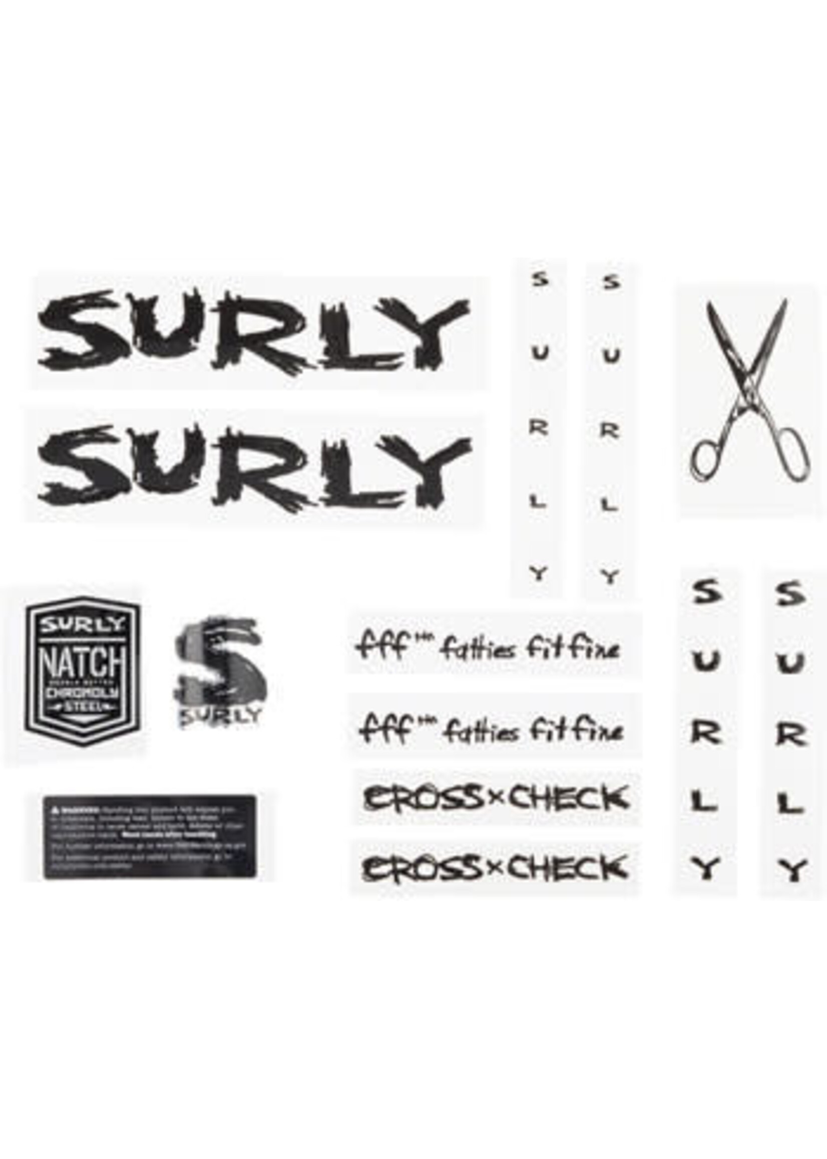 Surly Ensemble de décalques pour  Surly Cross Check, noirs