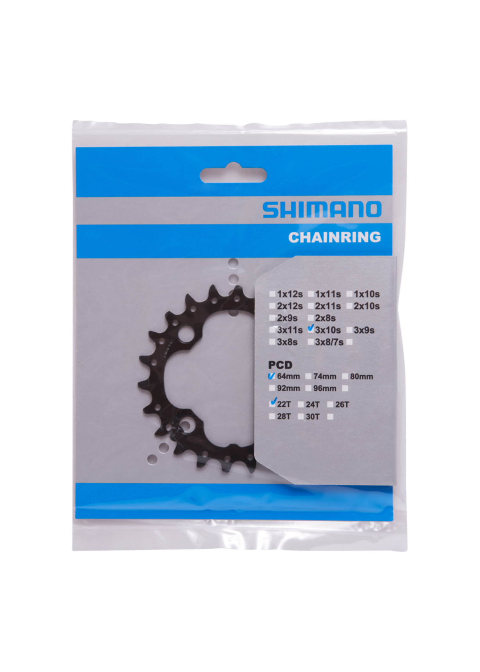 Shimano Plateau Shimano SLX pour FC-M672 64 BCD Compatible 3X10, 22D