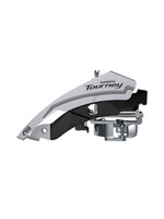 Shimano Dérailleur avant triple Shimano Tourney FD-TY601-L6pour 6/7/8v, de type "top swing, dual pull" avec collet (compatible 31.8/34.9mm)