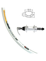 Alexrims Roue Arrière 700C, Jante Alexrims DM18 Argent, Moyeu Joytech Roue-Libre DR, 36 Rayons DT Champion Argent