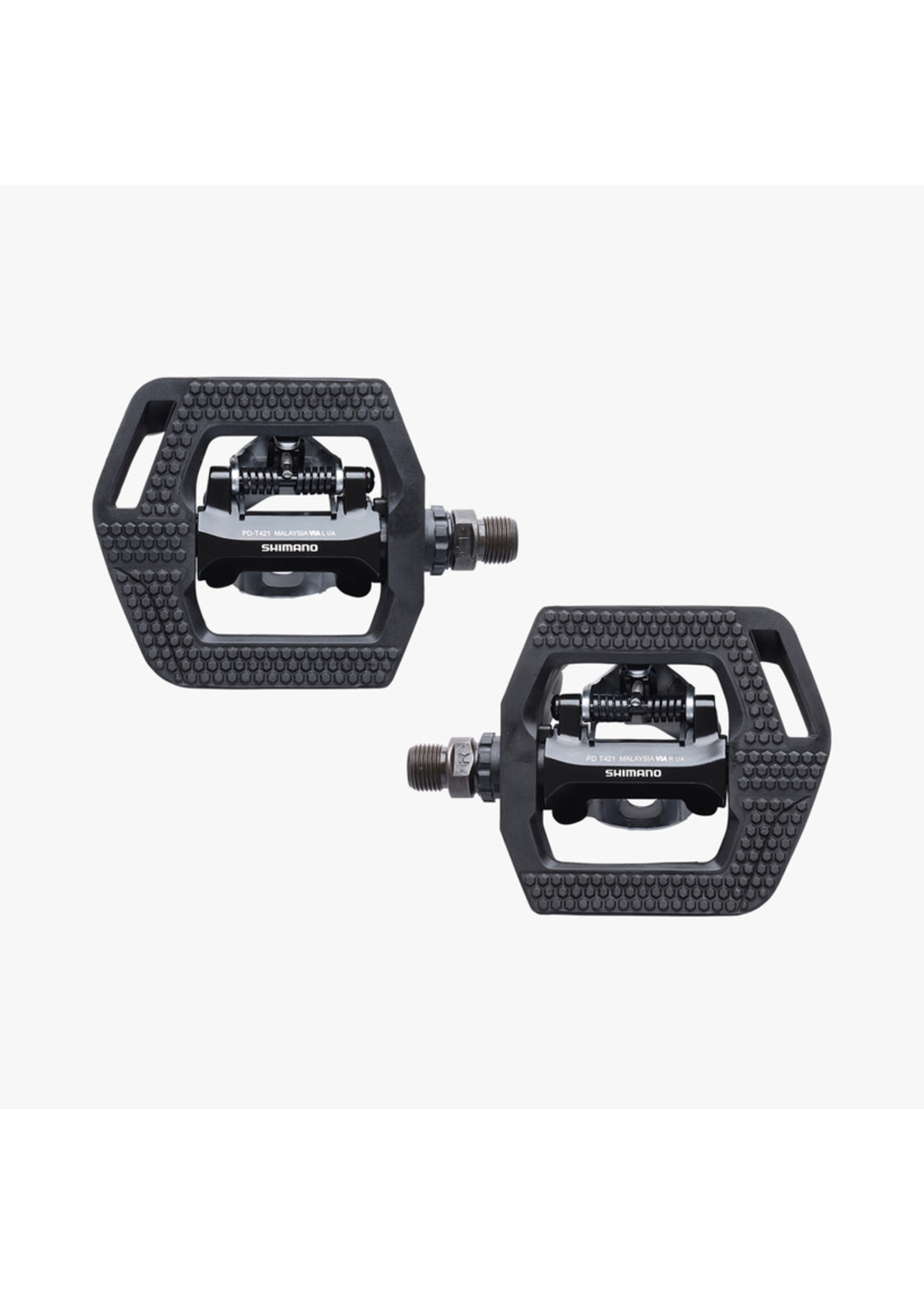 Shimano Pédales Hybrides Shimano Deore PD-T421 avec réflecteurs et cales SM-SH56