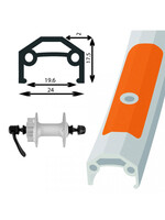 Damco Roue Arrière 700C,  Jante Damco Double, Moyeu Shimano Alivio FH-M475, 36 Rayons Acier