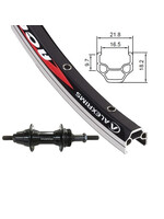 Alexrims Roue arrière 700c Jante : Alexrims ace18 Moyeu Roue-Libre, Écrous, Noir