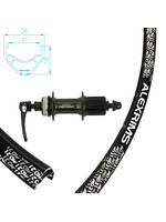 Alexrims Roue Arrière 650B Jante Alexrims MD21, Moyeu Shimano Deore M6000, 32 Rayons Pillar Inox Noirs