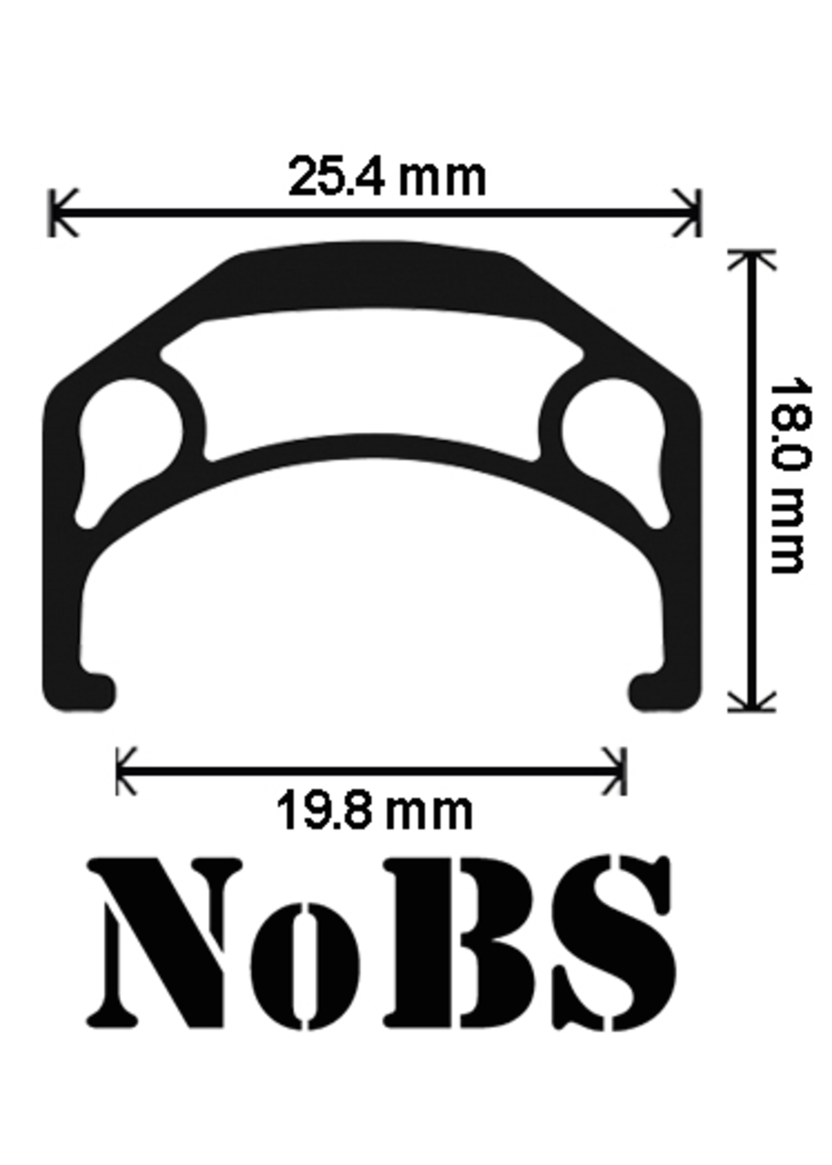 Velocity Jante 26" Velocity NoBS, 32T, Argent Non-Machinée