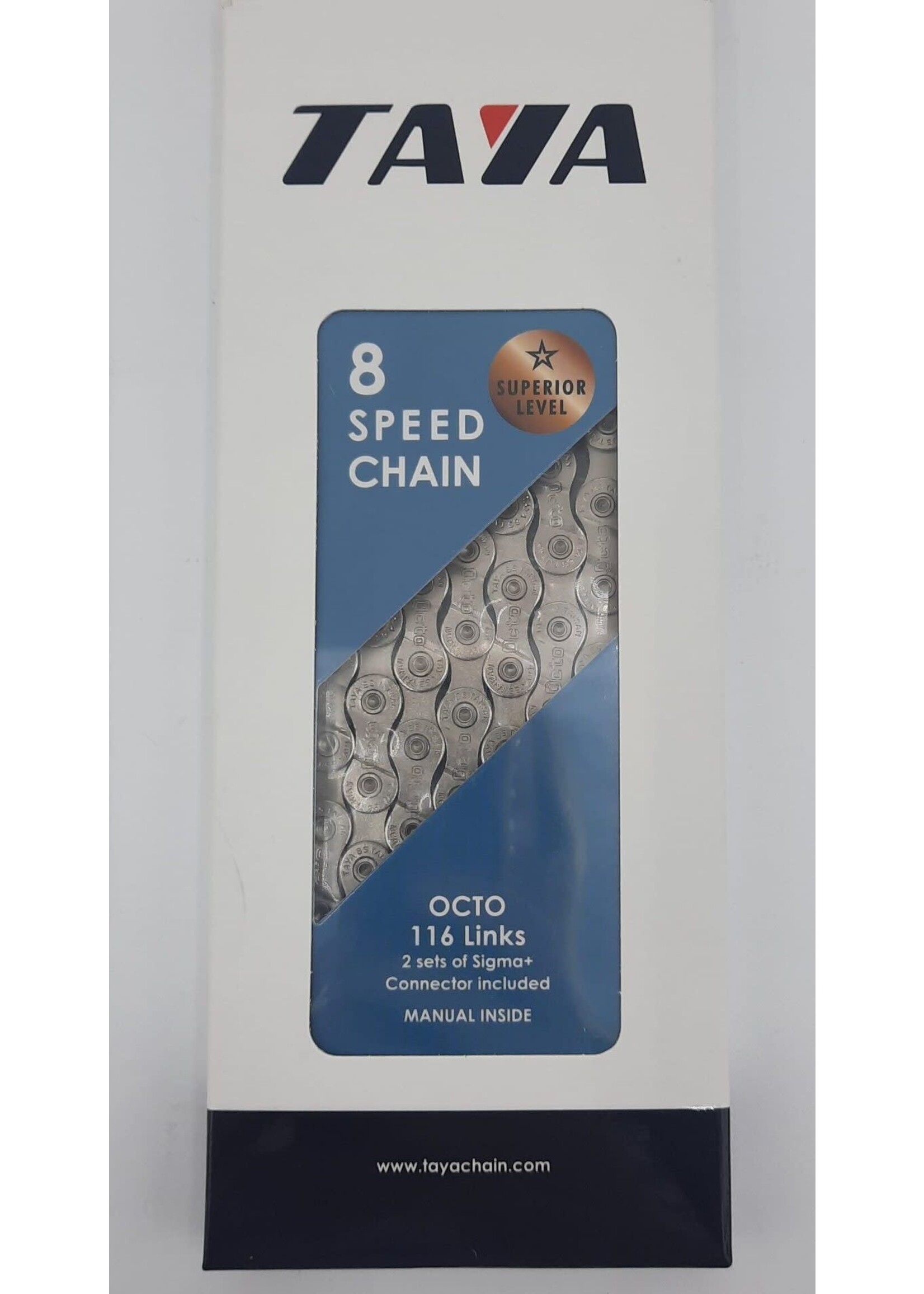 TAYA Chaîne 8 Vitesses Taya Octo, Argent/Argent