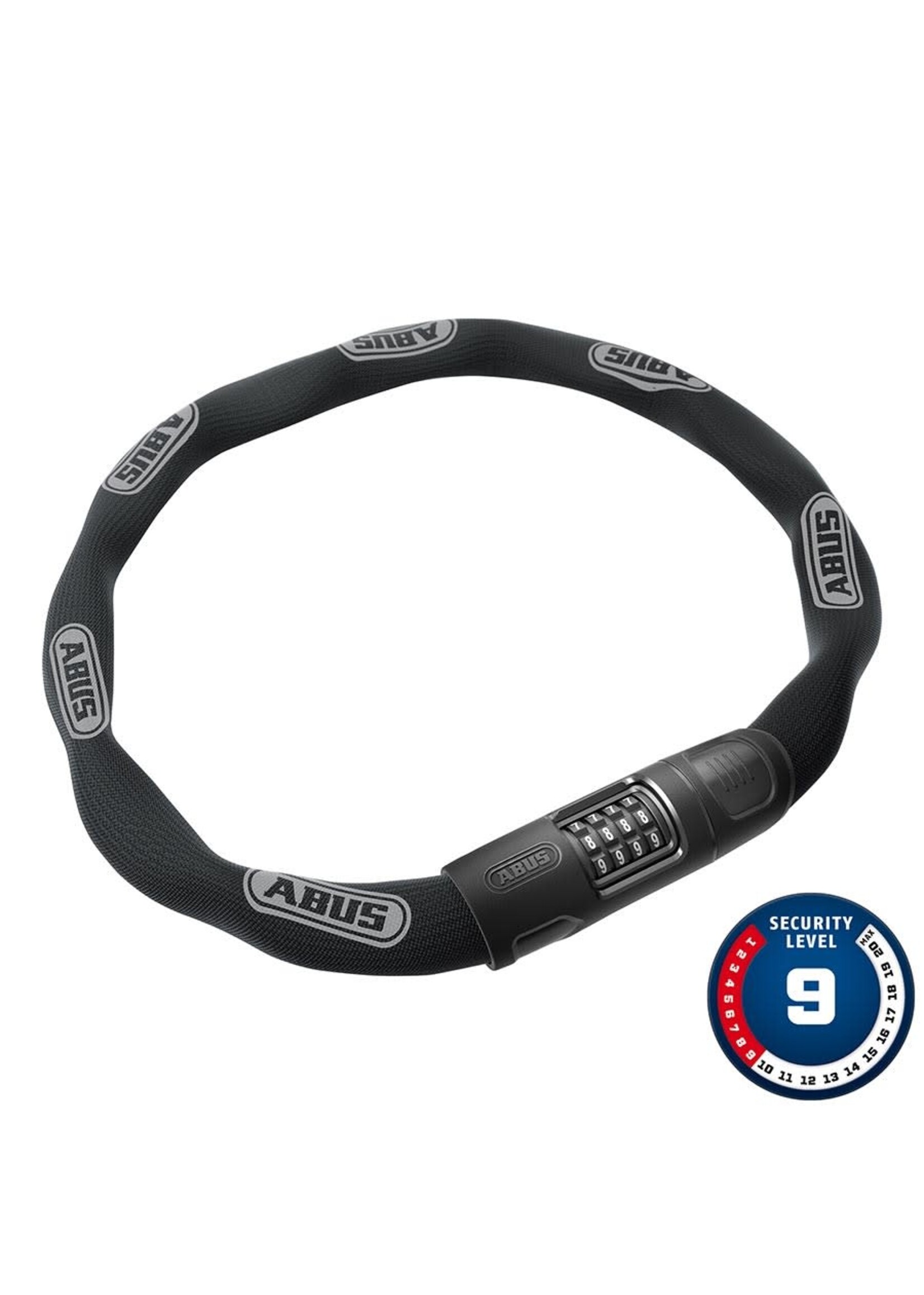 Abus Cadenas de type chaîne, Abus 8808 Combinaison 8mm x 110cm, Noir