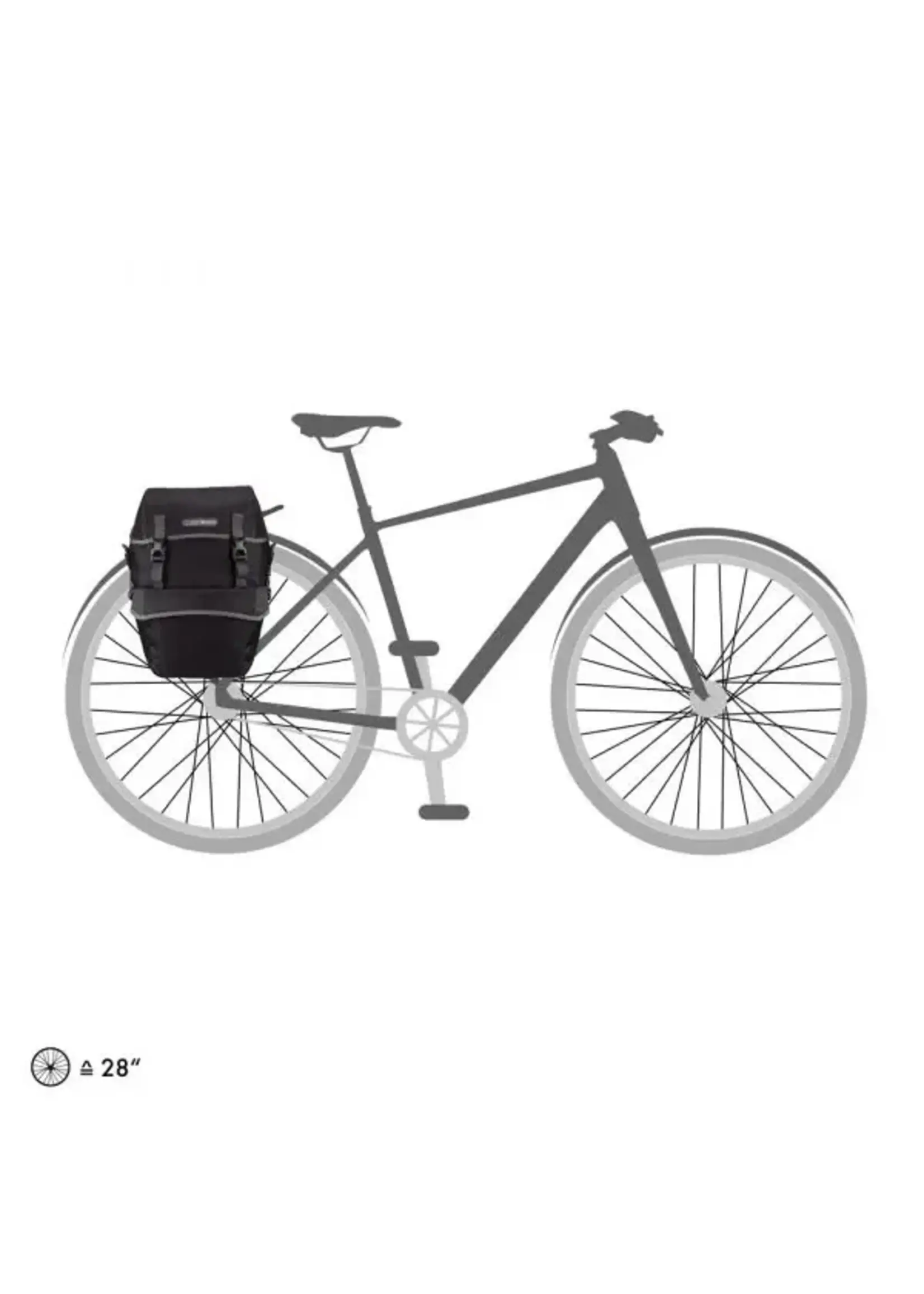 Ortlieb Paires de Sacoches Ortlieb Bike Packer Plus, Granite/Noir 42L