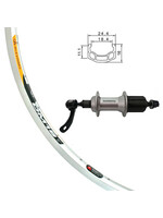 Alexrims Roue Arrière 700C, Jante Alexrims DM18, Moyeu Shimano Alivio FH-T4000, 36 Rayon DT Champion Inox Argent