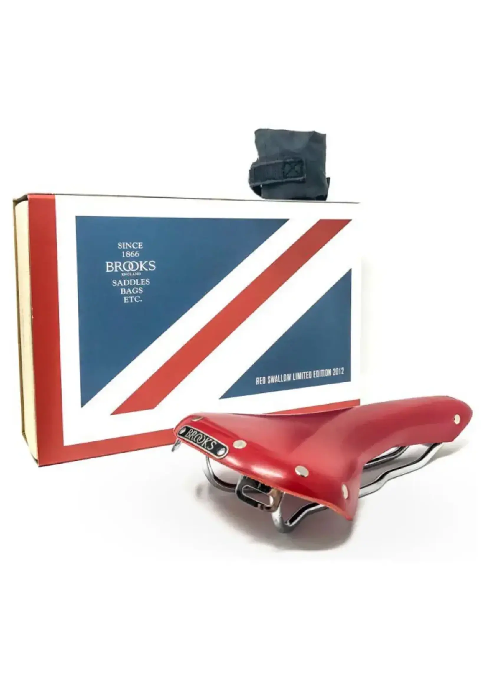 Brooks England Selle Brooks B15 Union Jack Swallow, Rouge