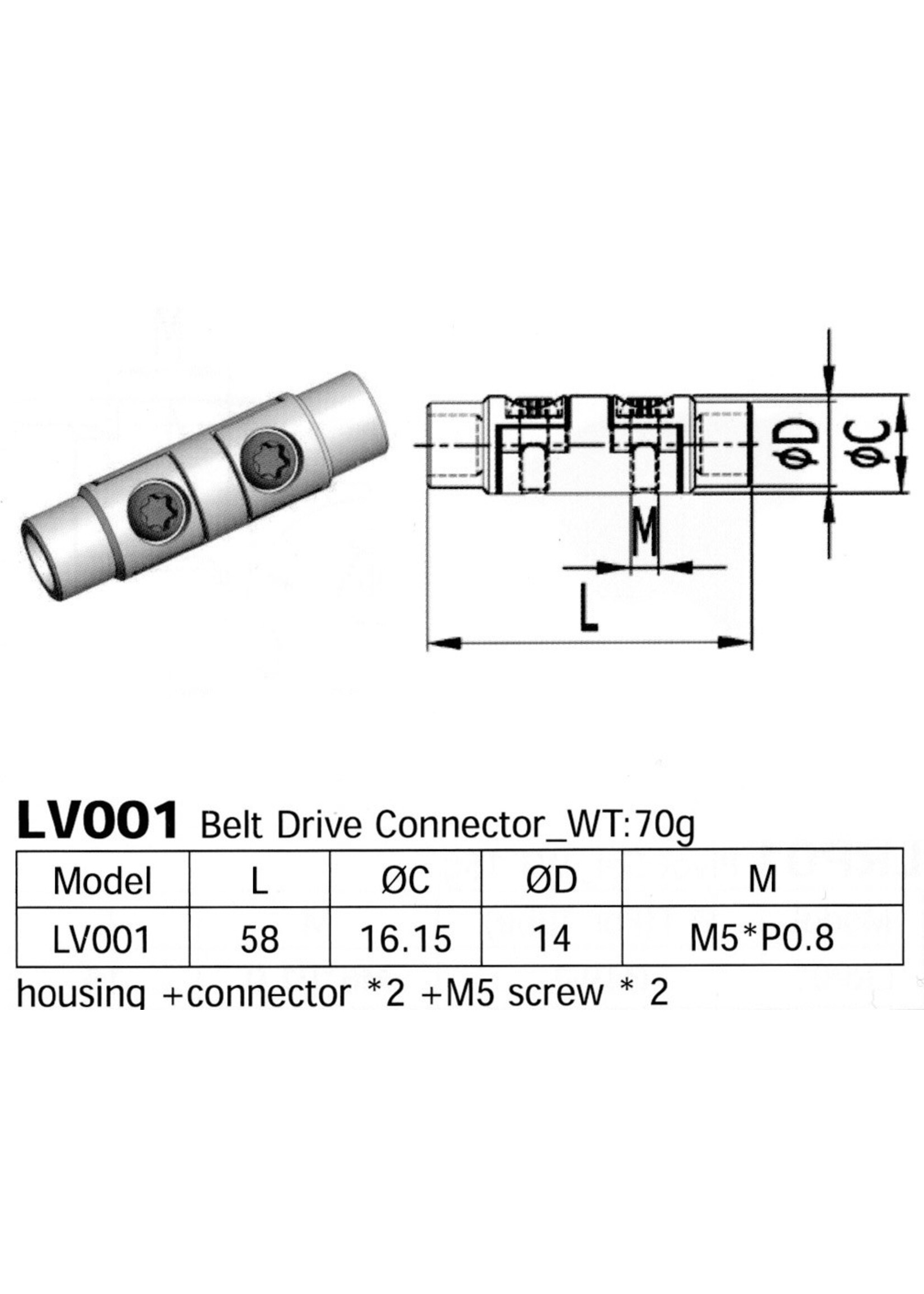 Soma Fabrications Connecteur Long Shen pour Tranmission à Courroie (Vélo Soma) LV001