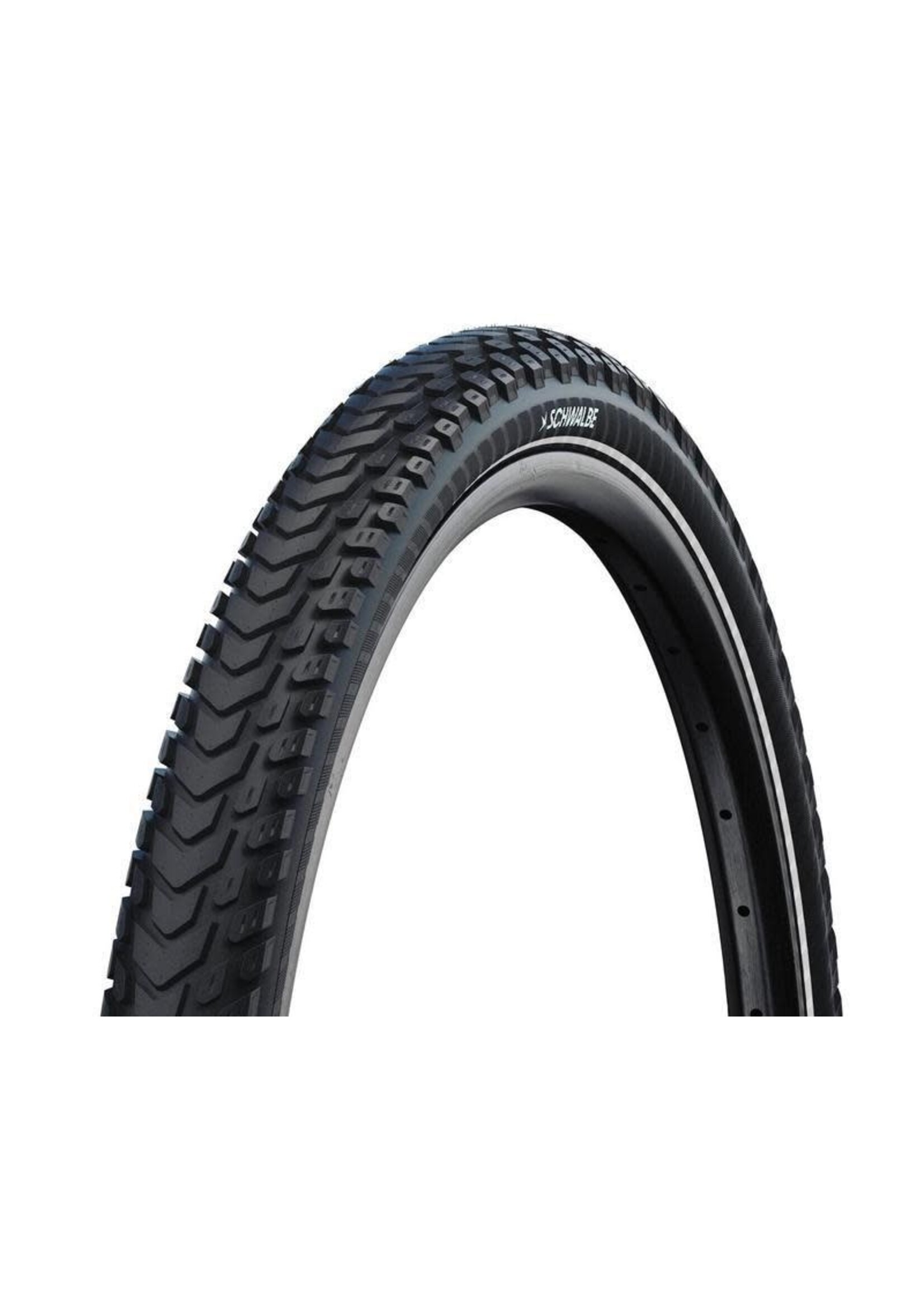 Schwalbe Schwalbe Marathon Mondial Pro Pneu, 29 x 1.60 (42-622), Noir avec Bande Réfléchissante , Double Defense, Addix, Pliable