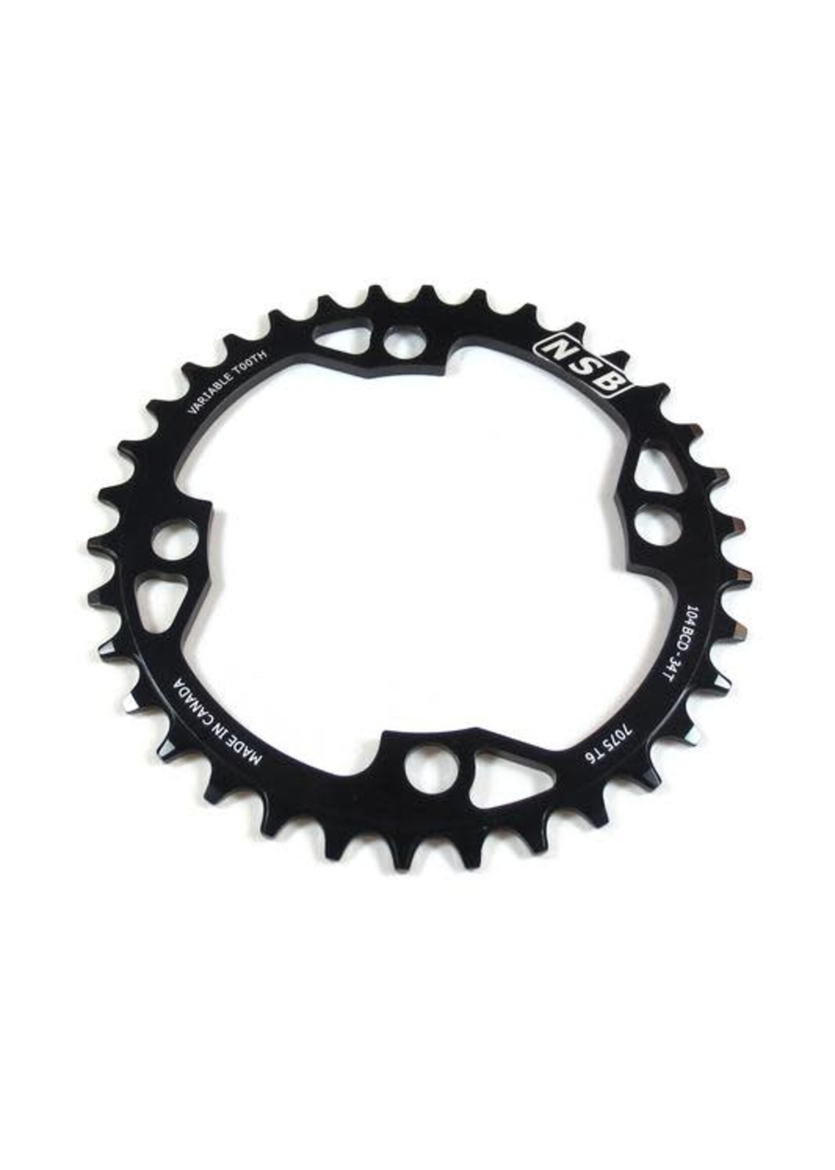 North Shore Billet Plateau NSB Variable Tooth, 4 boulons, 104 mm BCD, 38D