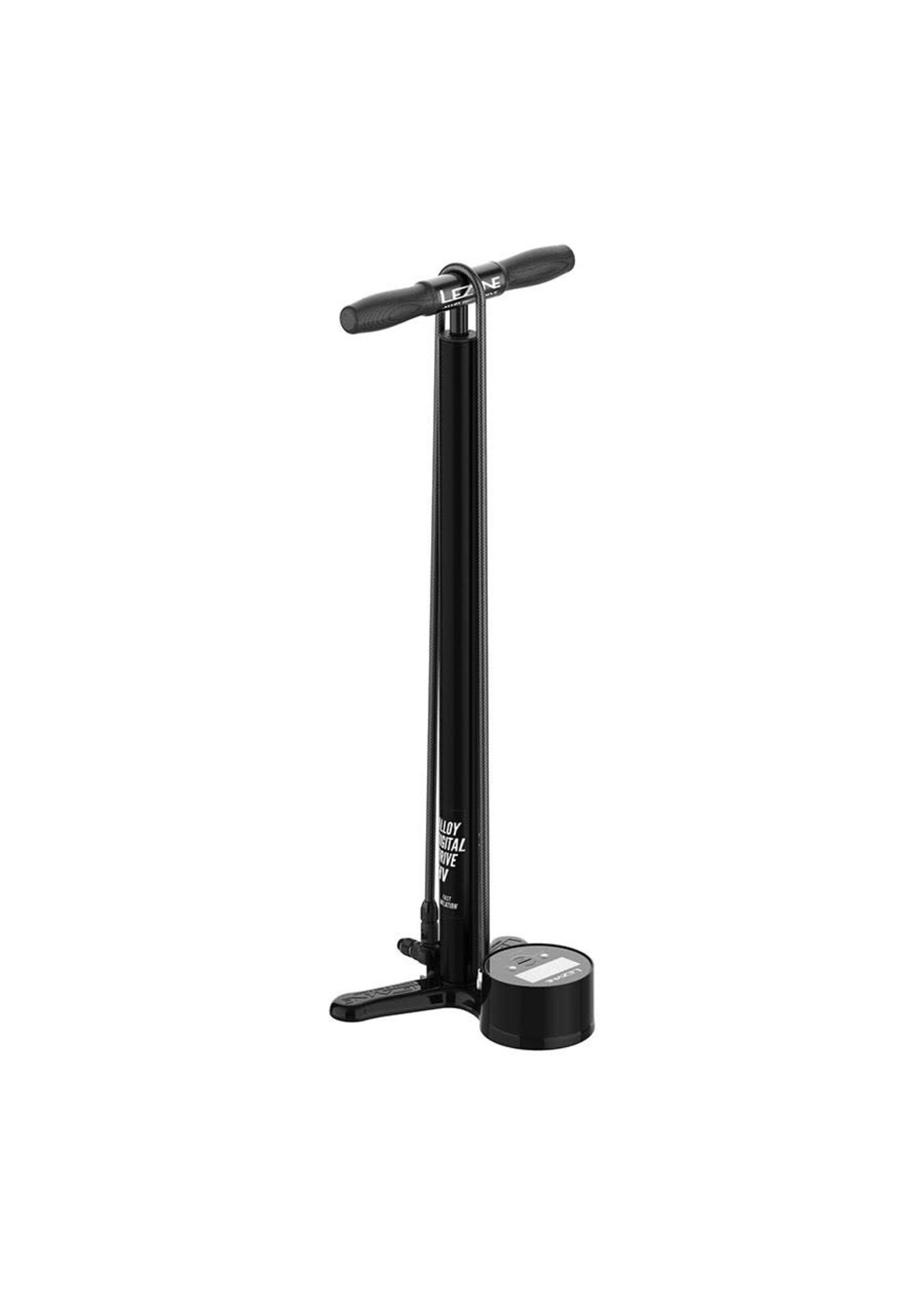 Lezyne Lezyne, Alloy Digital Floor Drive HV, Pompe à pied, ABS-1 Pro, Noir Satiné