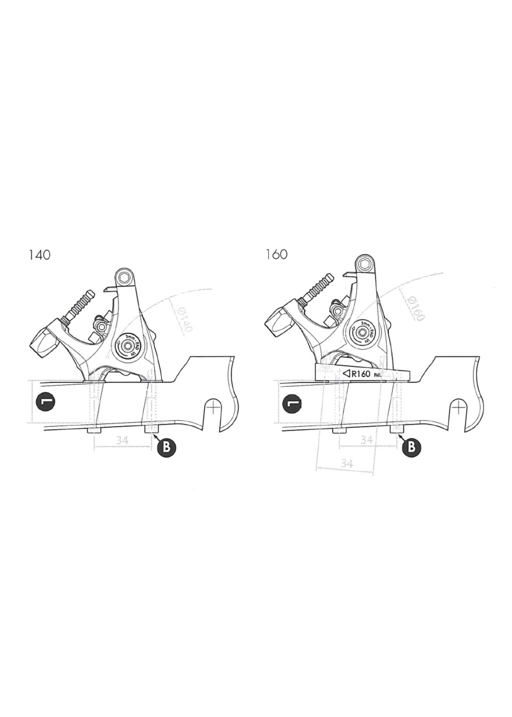 Tektro Paire de Vis Tektro M5 X 27mm pour Adaptateur Flat Mount