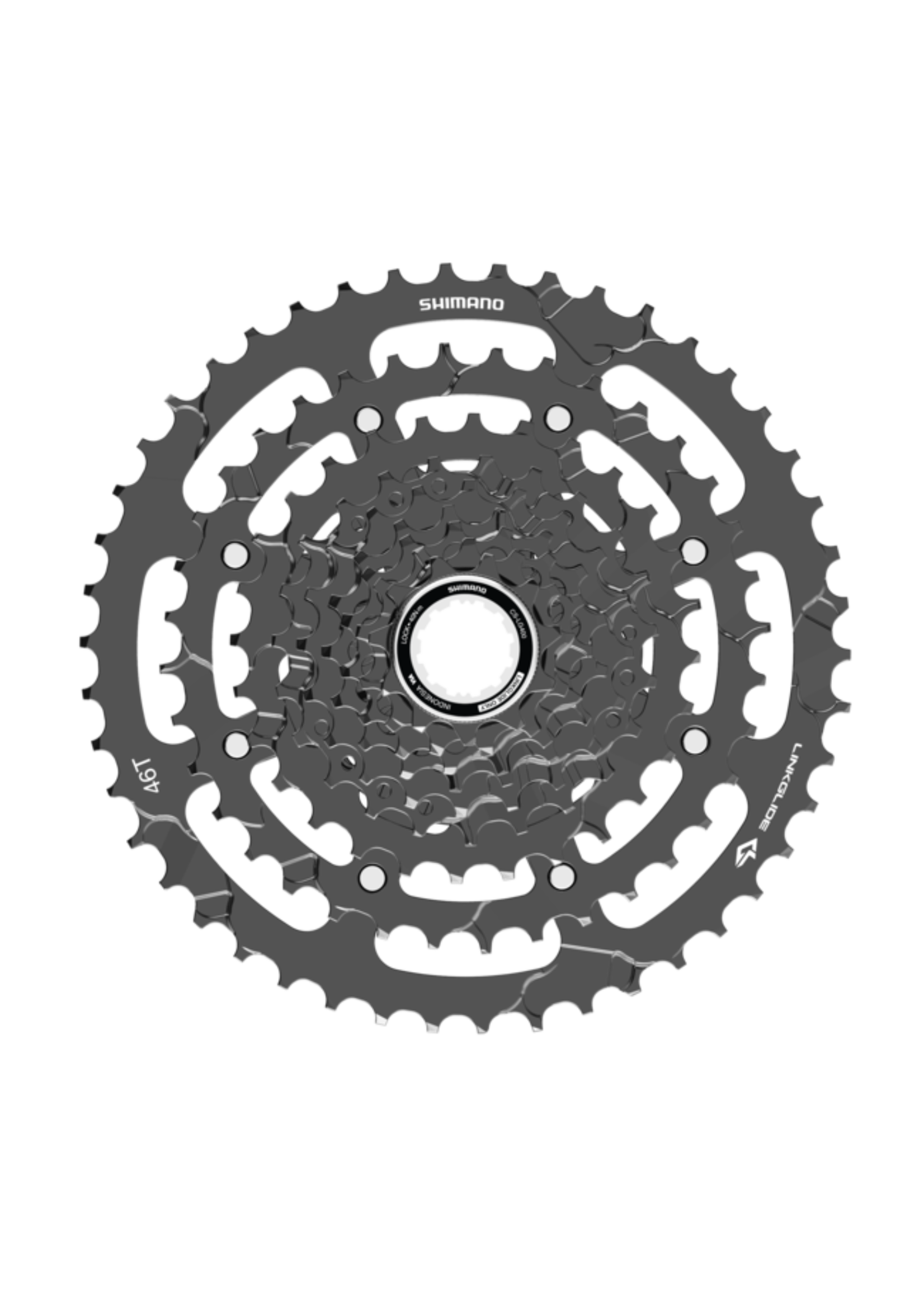 Shimano Cassette 9 Vitesses Shimano CS-LG400-9, 11-46 D, LINKGLIDE