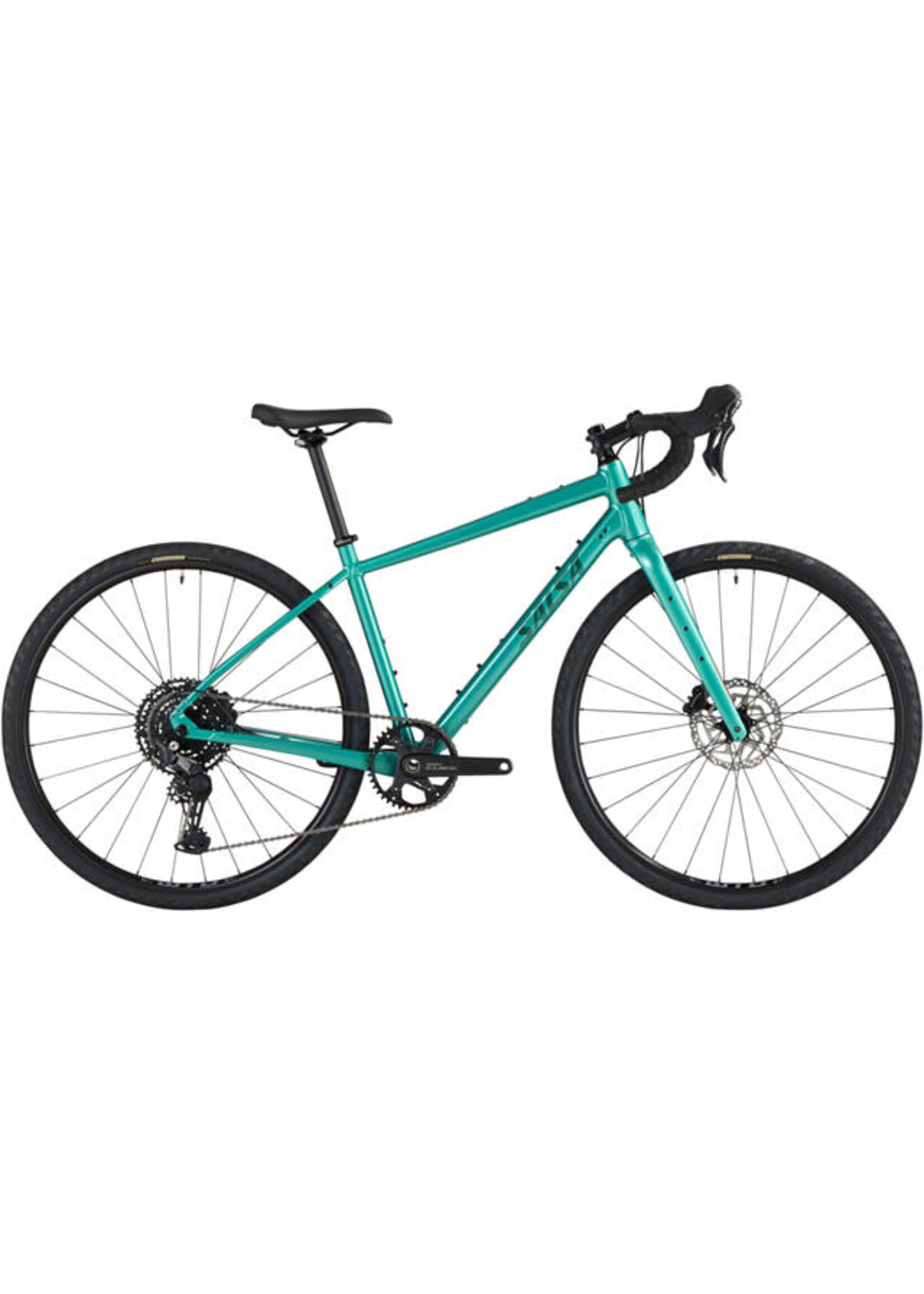 Salsa Cycles Salsa Journeyer Guidon Courbé Cues 1x10 - 700c, Aluminium, Vert Sarcelle, 57cm