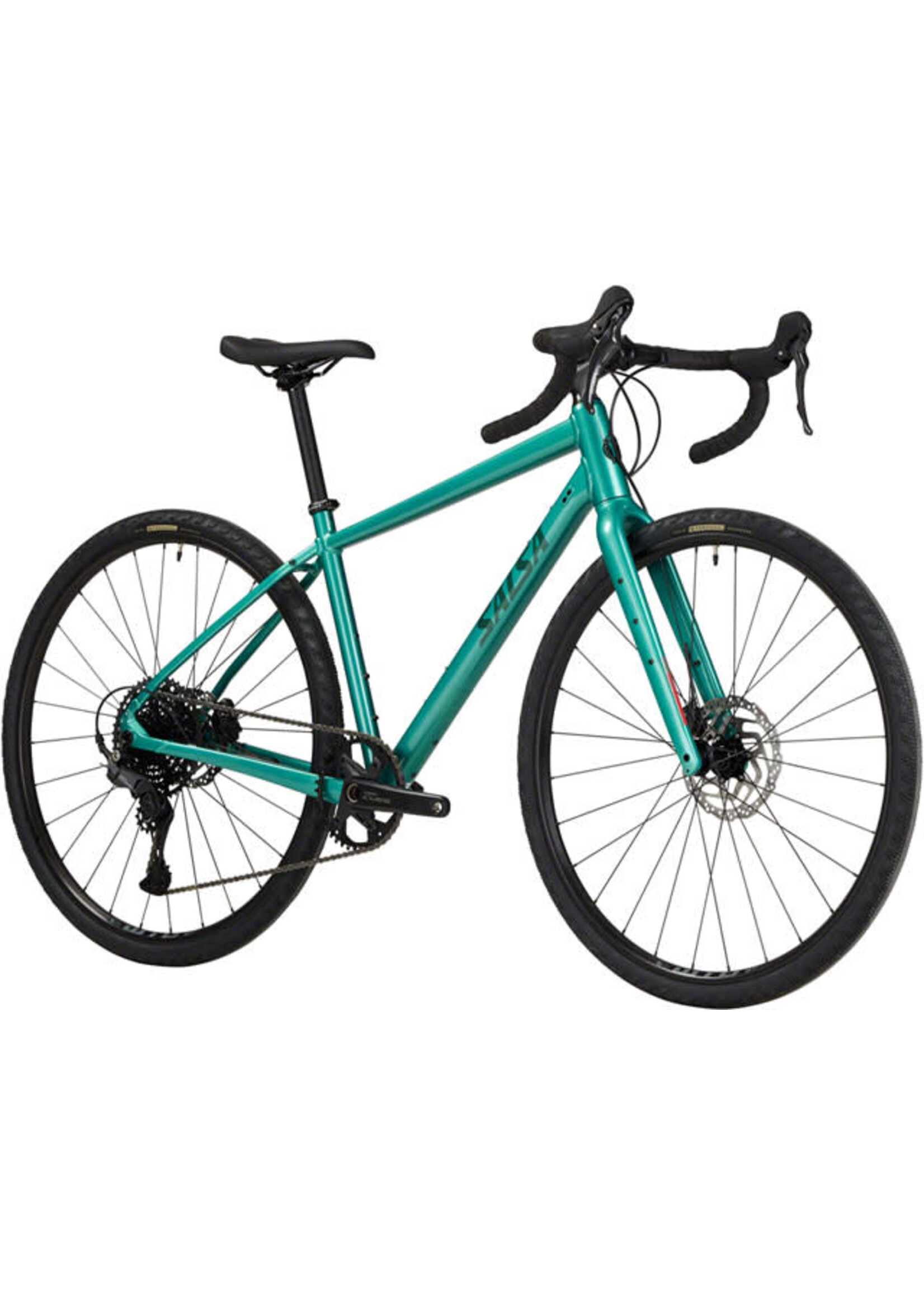 Salsa Cycles Salsa Journeyer Guidon Courbé Cues 1x10 - 700c, Aluminium, Vert Sarcelle, 57cm
