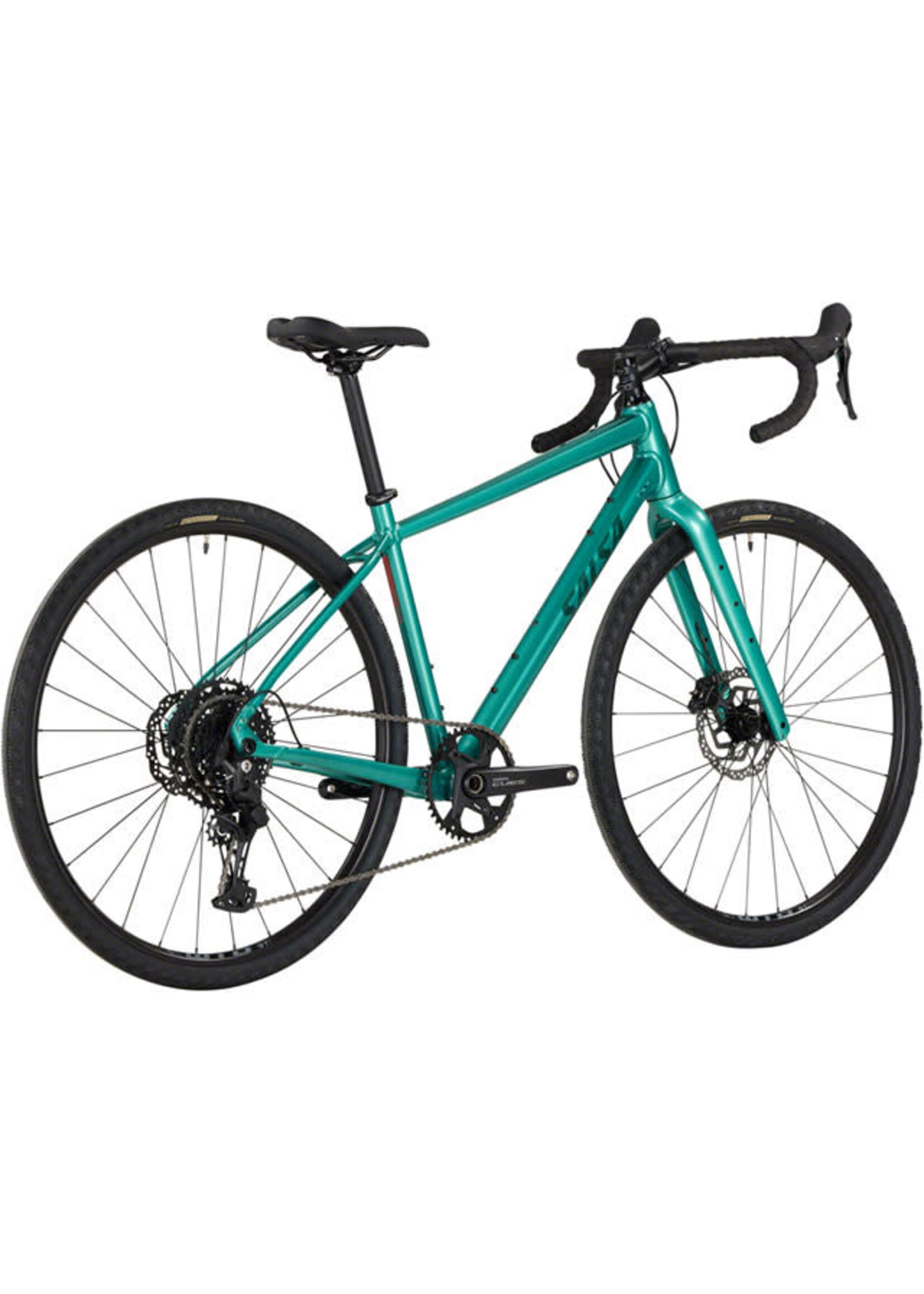 Salsa Salsa Journeyer Guidon Courbé Cues 1x10 - 700c, Aluminium, Vert Sarcelle, 57cm