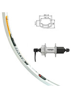 Alexrims Roue Arrière 700C, Jante Alexrims DM18 Argent, Moyeu Shimano FH-M475 Argent, 36 Rayons DT Champion Argent