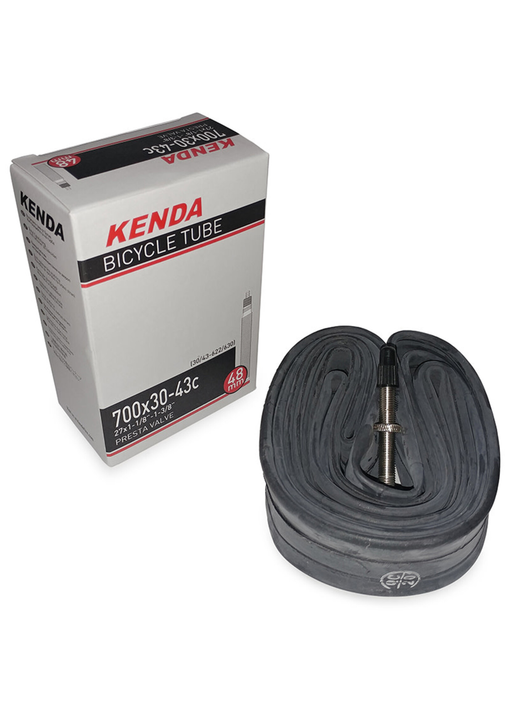 Kenda Chambre à Air Kenda 700C X 30-43mm (27" X 1-1/8"-1-3/8"), Valve Presta 48mm