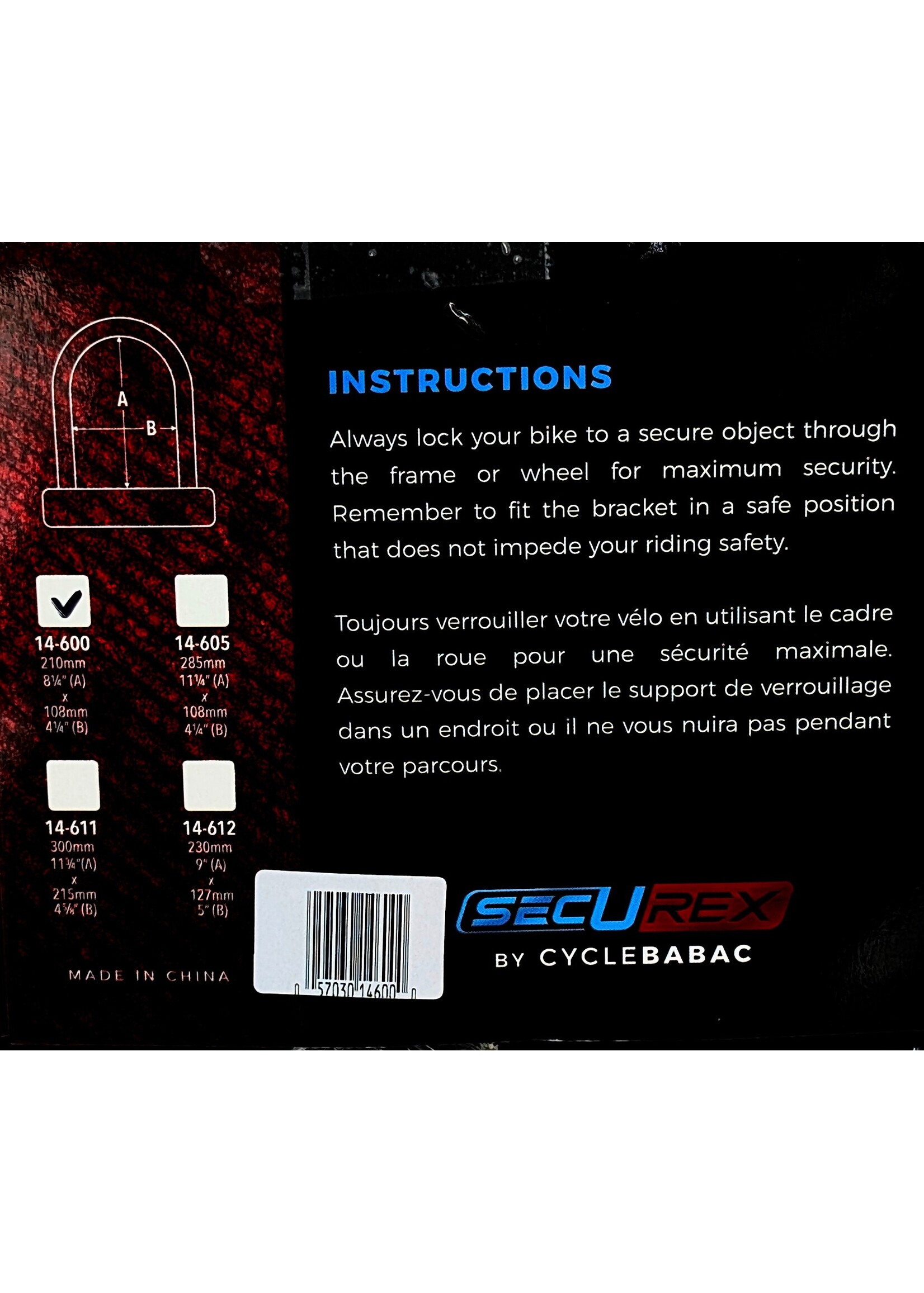 Babac Cadenas en U Babac Securex, Court