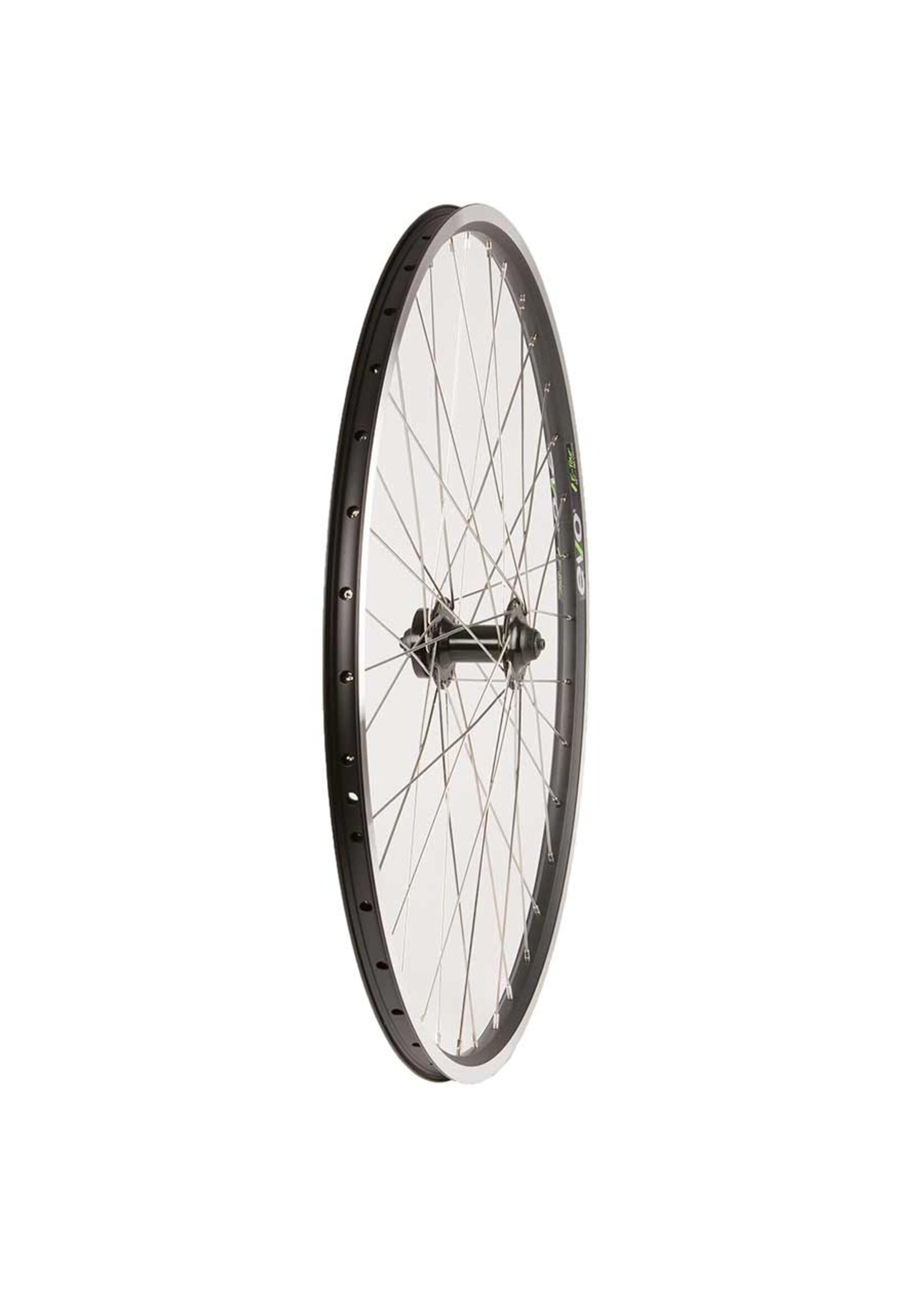 Roue Avant 700C, Jante Evo E Tour 19, Moyeu Formula DC-20, Jante et disque IS 6 boulons, Rayon Sapim Inox, Noire