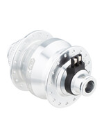 Shutter Precision Moyeu à Dynamo Shutter Precision PL-7, 6V- 3W, "Thru Axle" 12mm x 100mm,  "Center-lock", 36T, Argent